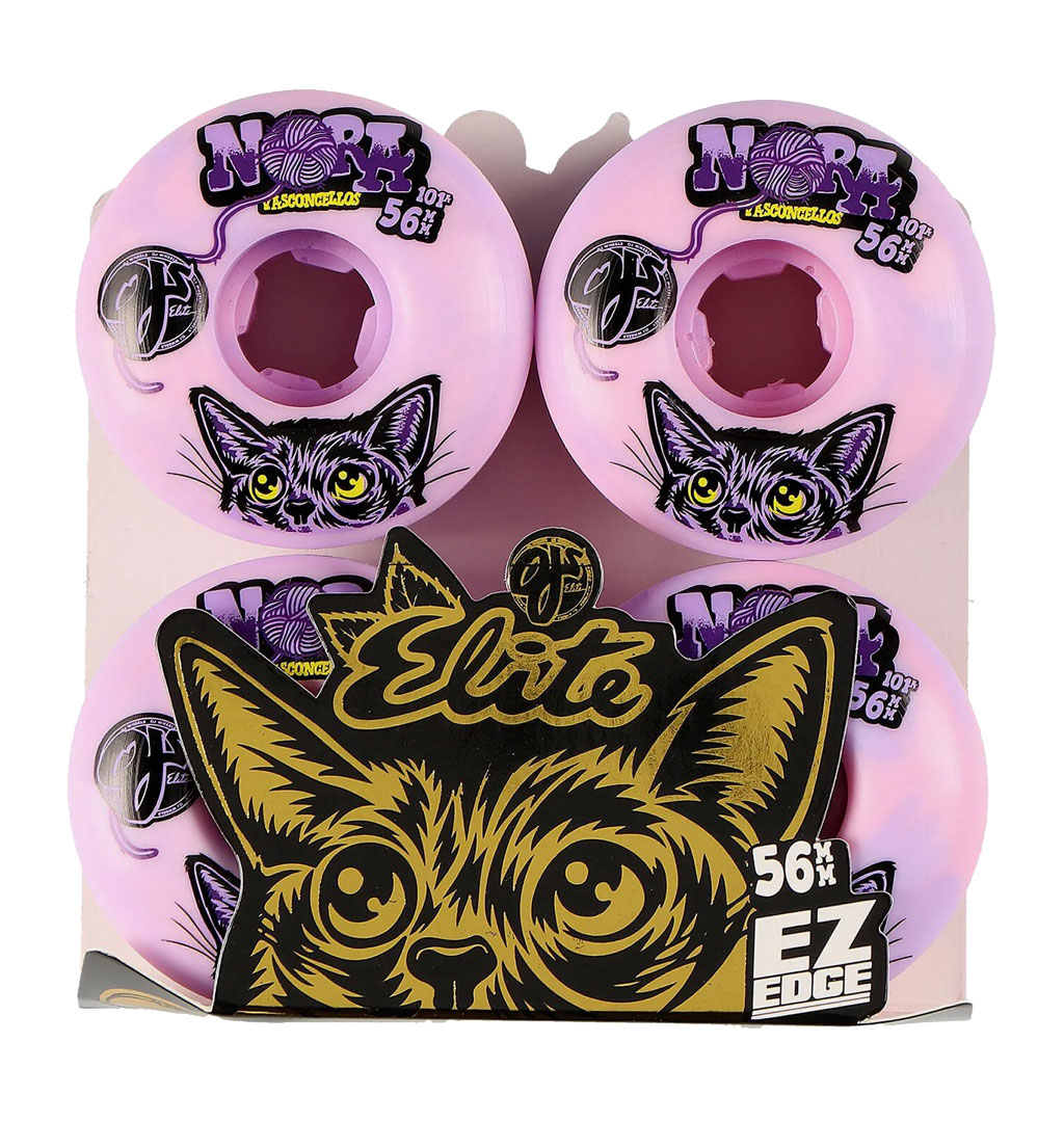 OJ III Skateboard Wheels 56mm Nora Vasconcellos Elite EZ Edge 101A Pink Purple Swirl 