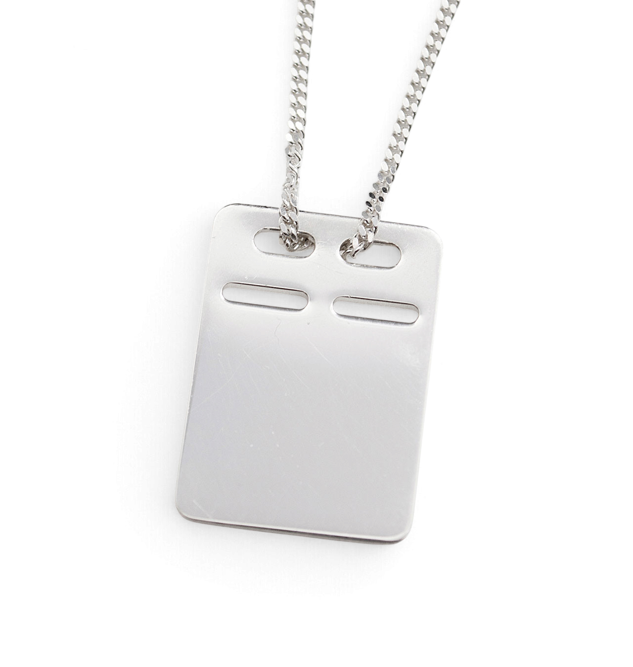 O.P Jewellery - ID Badge Silver Pendant