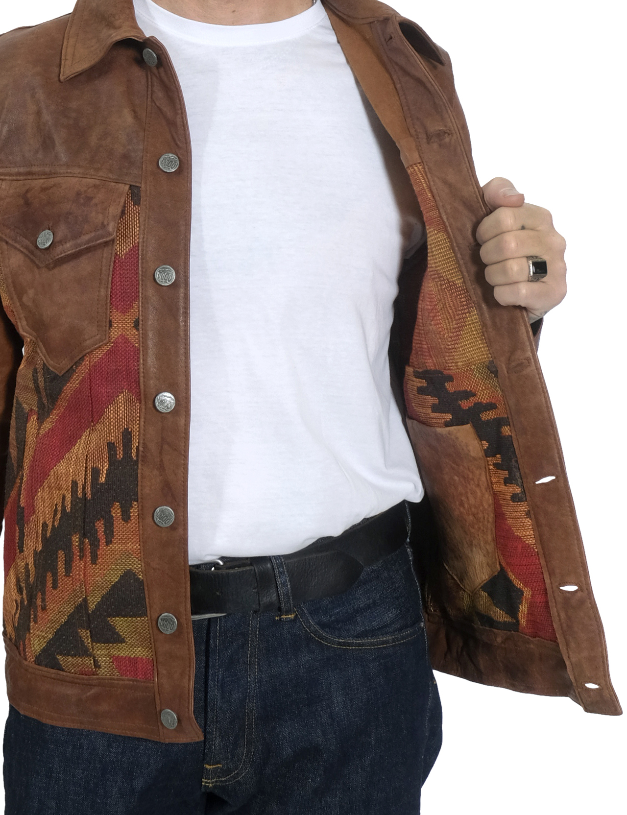 OTRA - Navajo Leather Jacket - Cognac