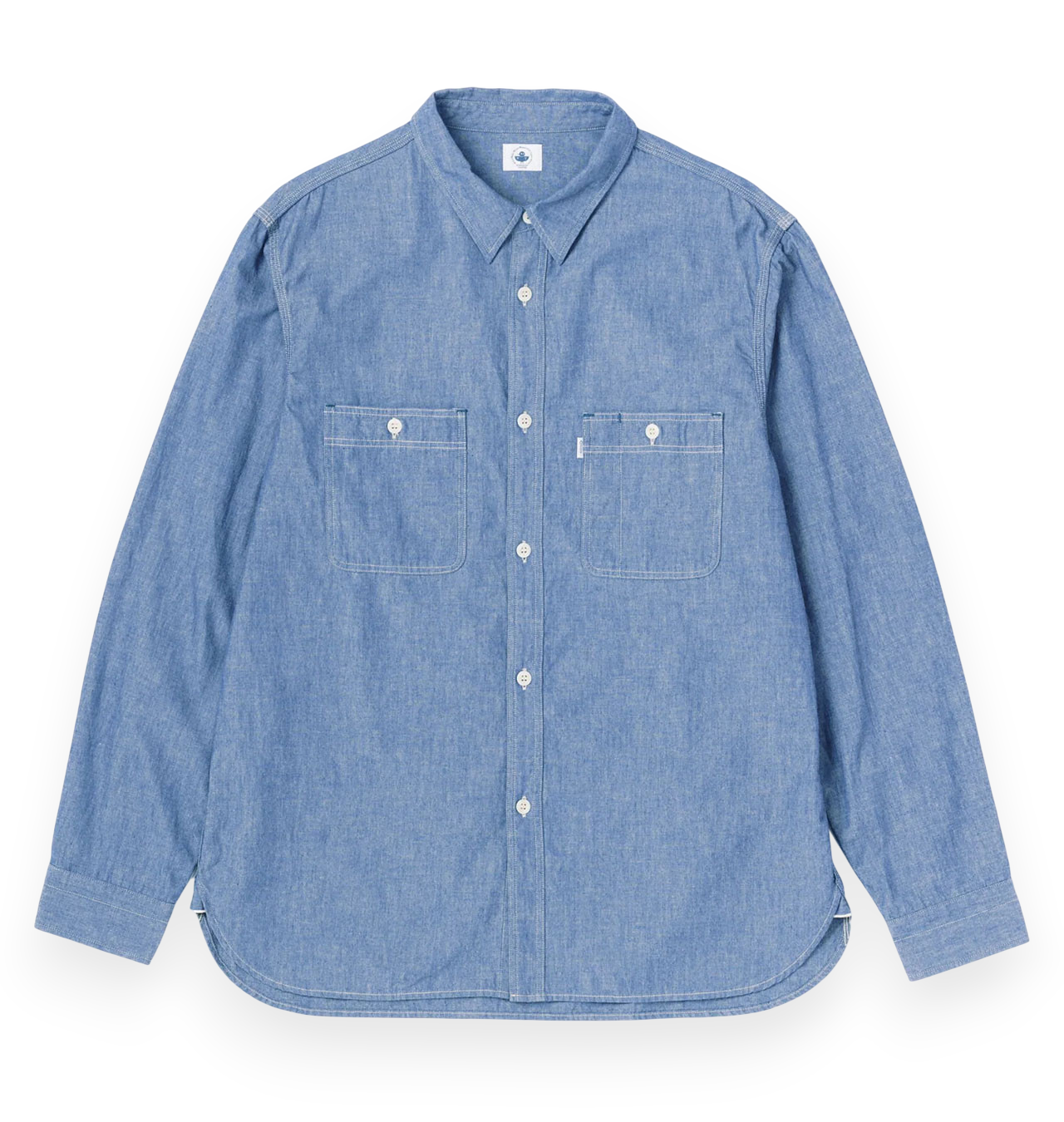 Omoto-Denim---5017-High-Density-5-oz-Chambray-Work-Shirt---Blue