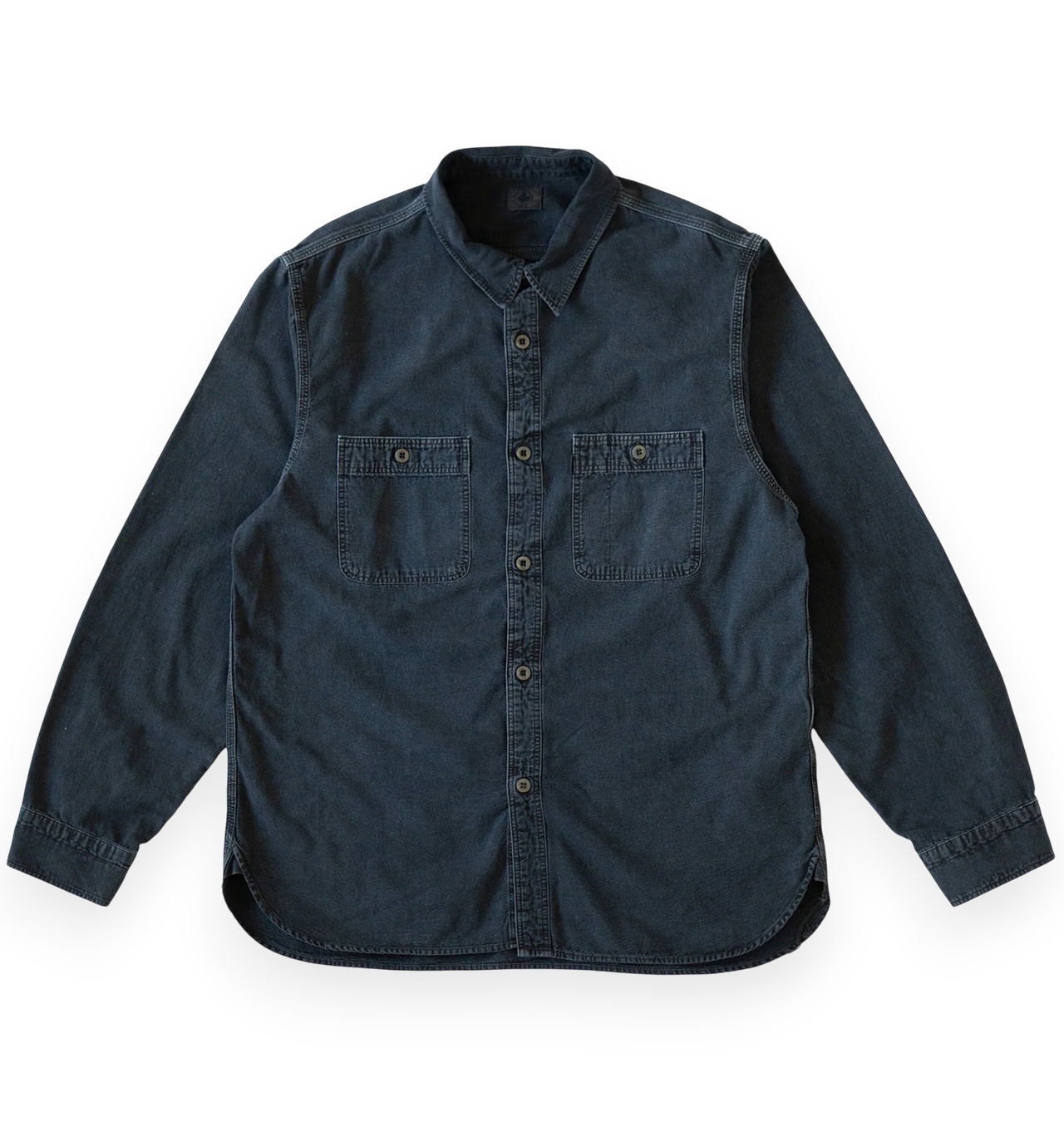 Omoto-Denim---5017-High-Density-5-oz-Chambray-Work-Shirt---Charcoal-Dyed