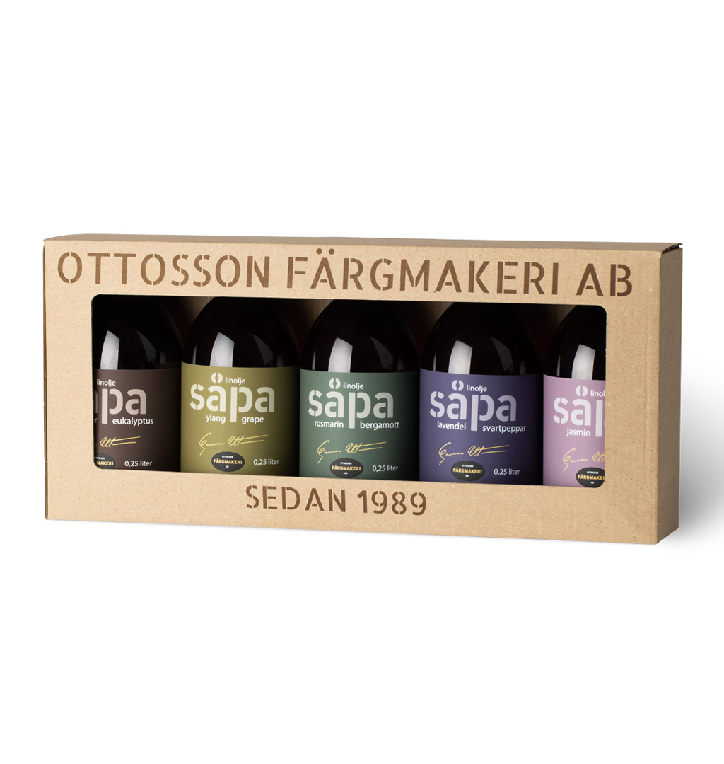 Ottosson Färgmakeri - Assorted Scented Linseed Oil Soap Kit - 5 x 250ml