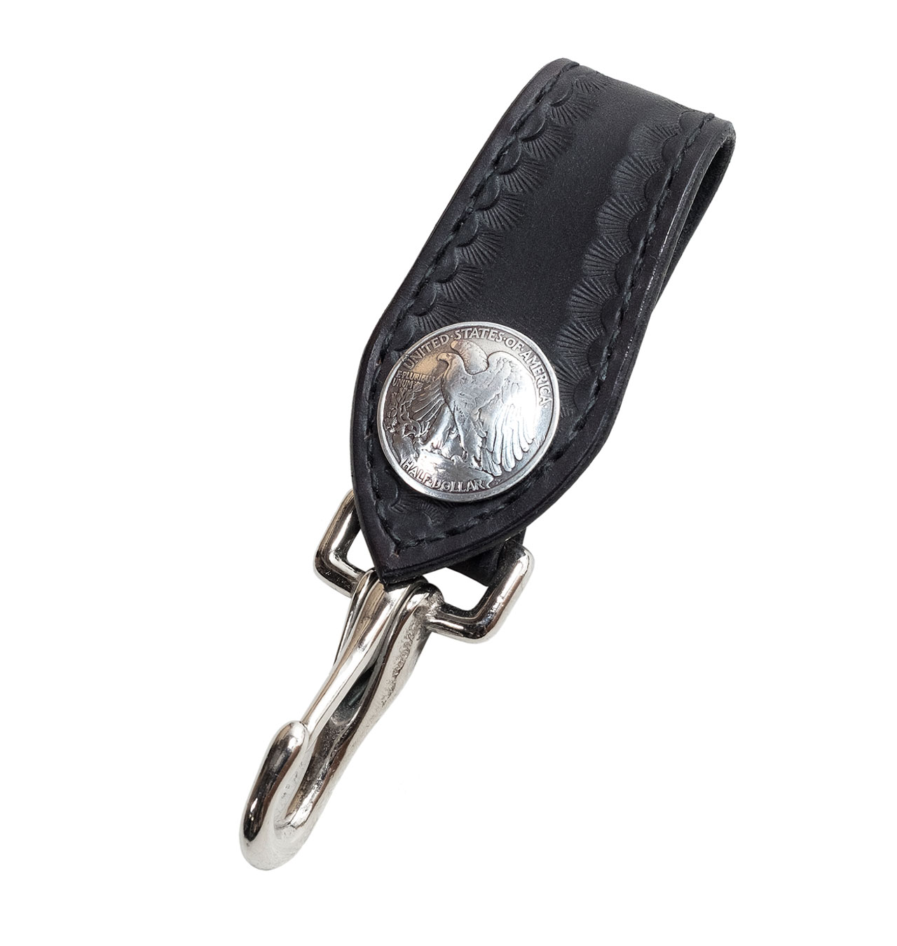 P-H Back - Half Dollar Liberty Key Fob - Black/Black