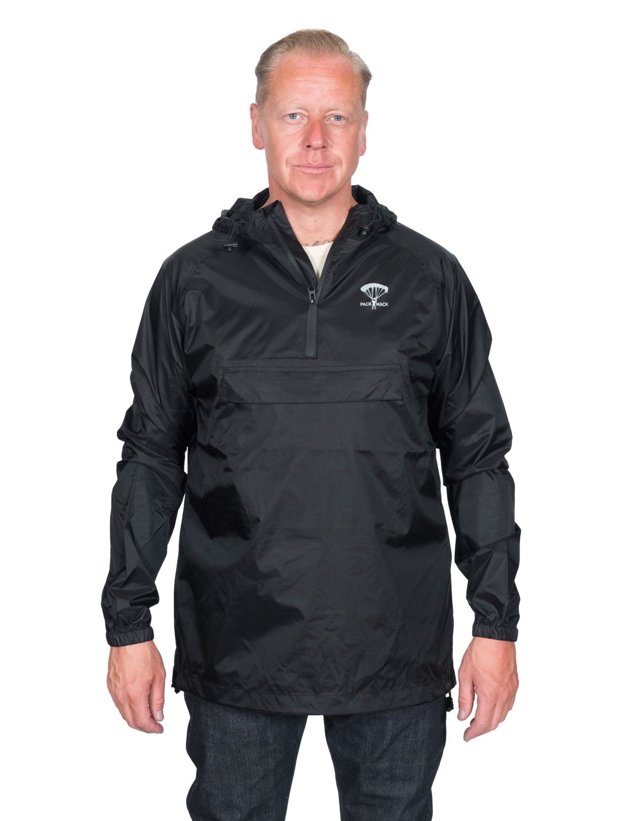 PackMack - 200 Pop Over Rain Jacket - Black