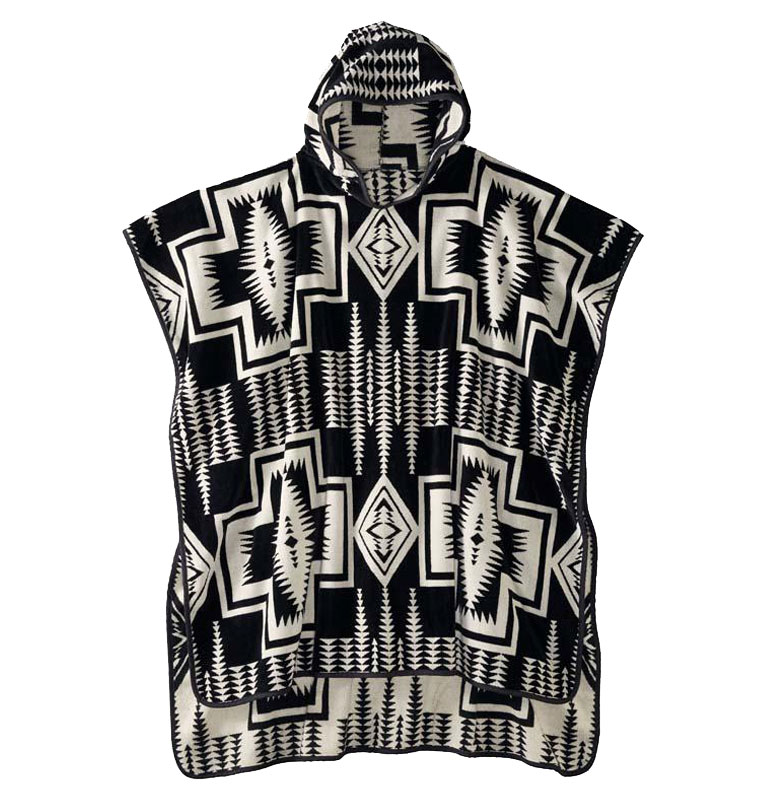 Pendleton---Adult-Hooded-Towel-Harding-Black