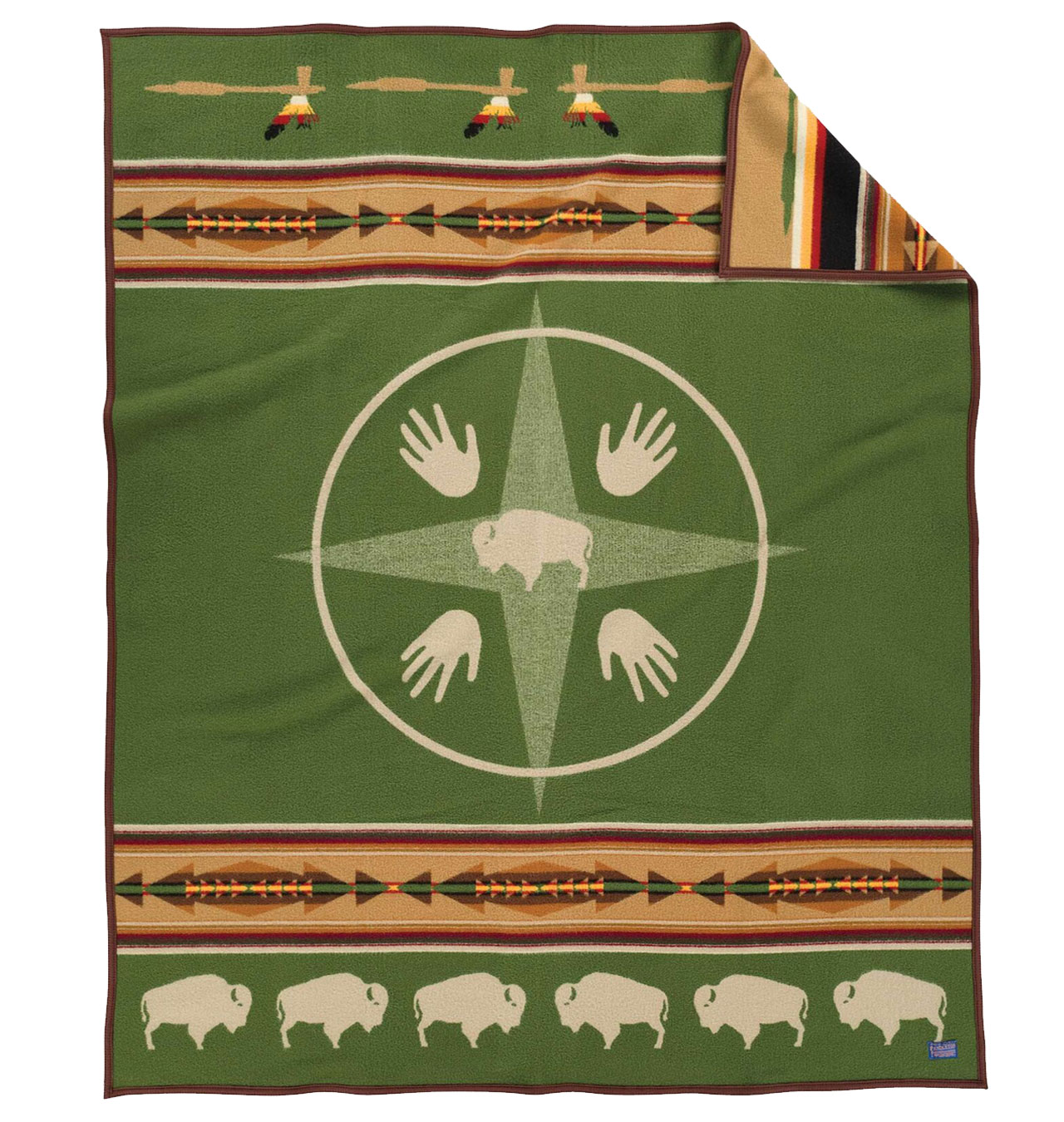 Pendleton---Big-Medicine-Blanket-Chive-1