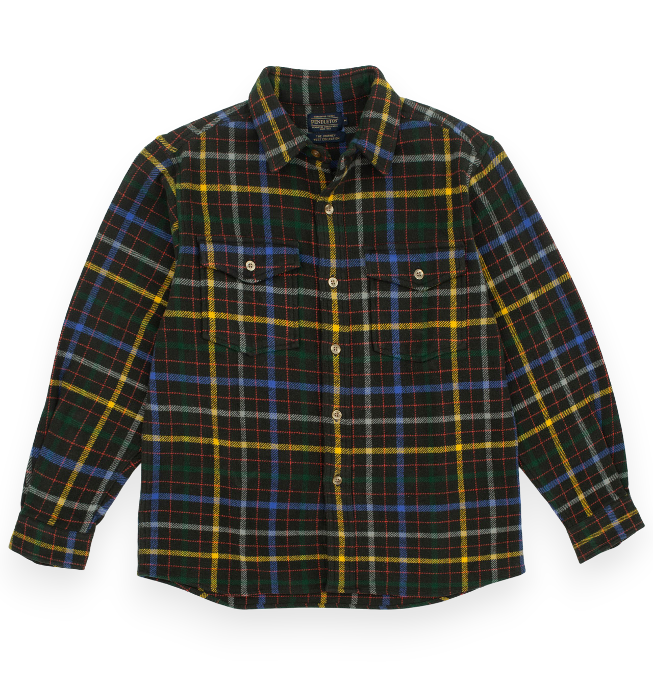 Pendleton - Big Pocket Shirt - Peat Green / Blue / Yellow