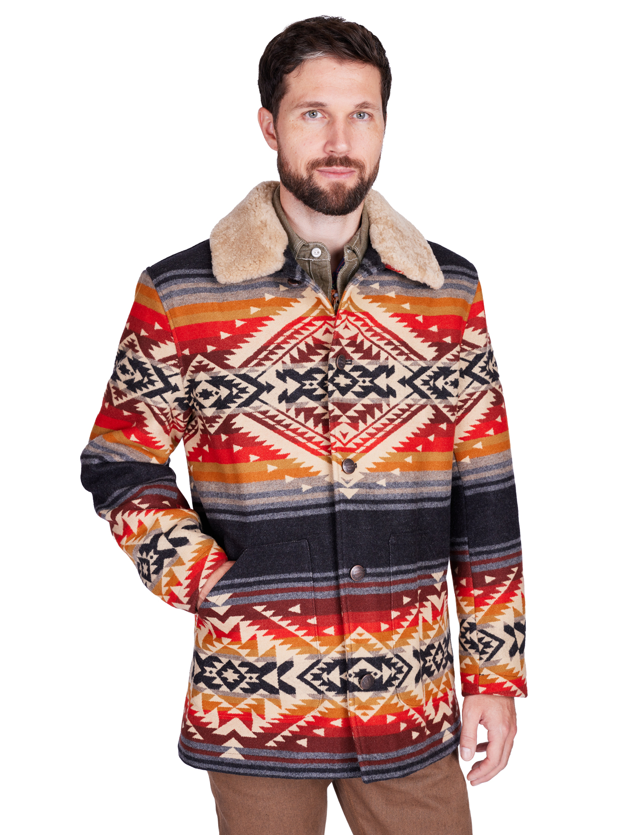 Pendleton---Brownsville-Shearling-Collar-Coat---Bridge-Creek-Red-123