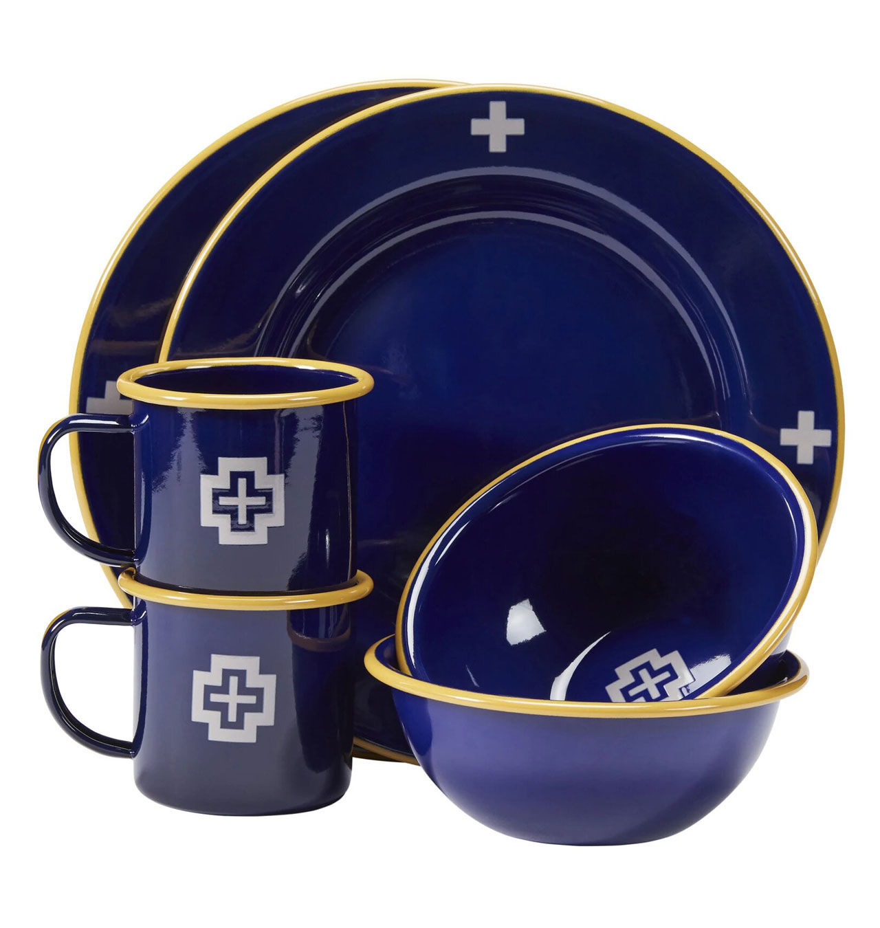 Pendleton Camp Enamelware Set Of Two Navy Cross - Main Image