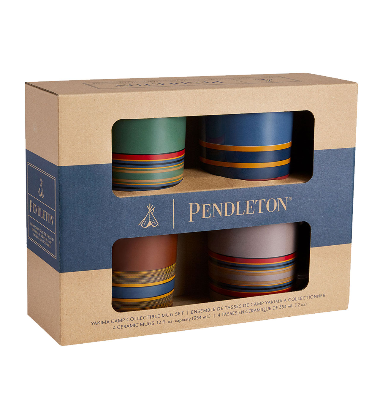Pendleton - Camp Stripe Mugs Set of 4