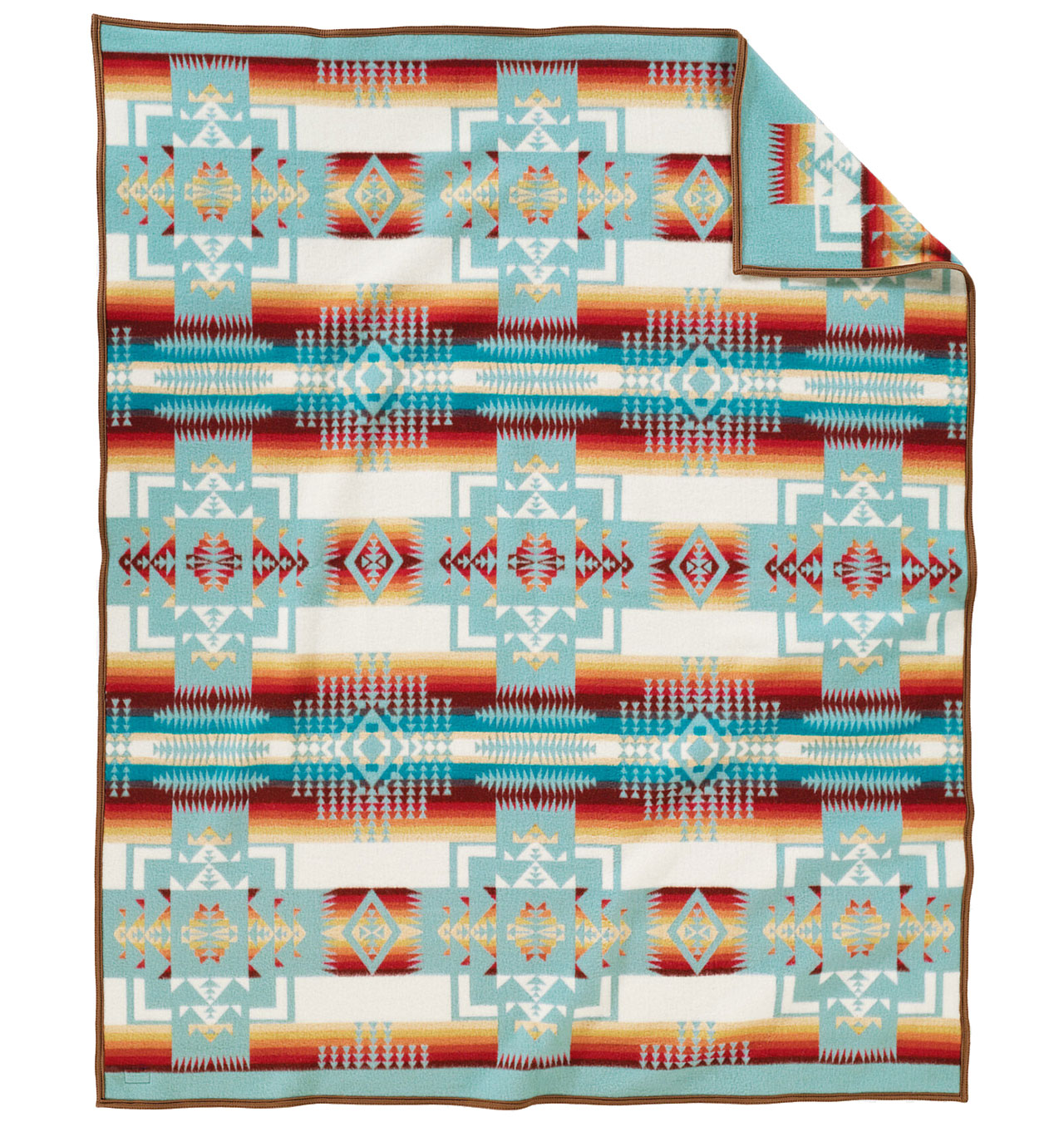 Pendleton Chief Joseph Wool Blanket Aqua