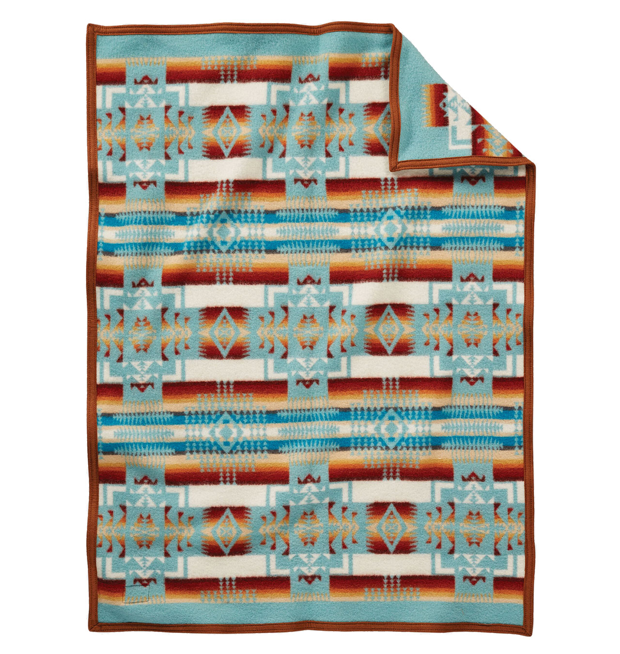 Pendleton Chief Joseph Jacquard Muchacho Blanket Aqua Sverige