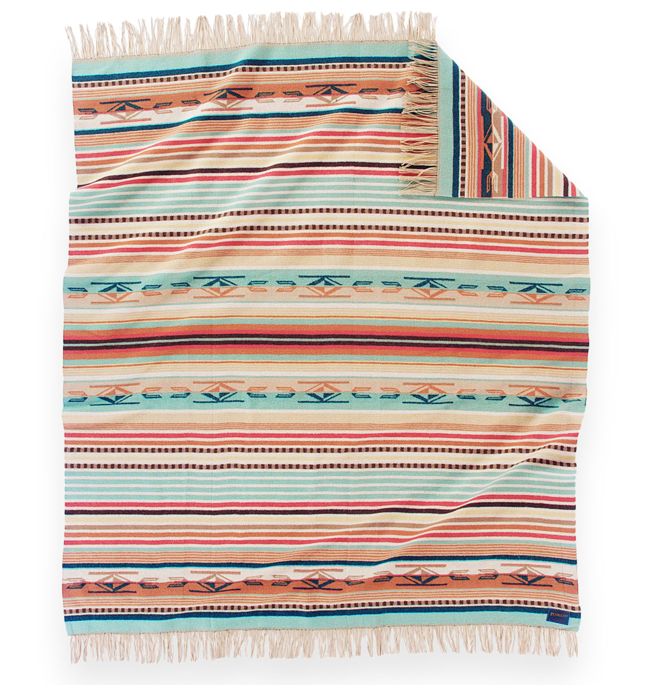 Pendleton - Chimayo Throw Wool Blanket - Coral