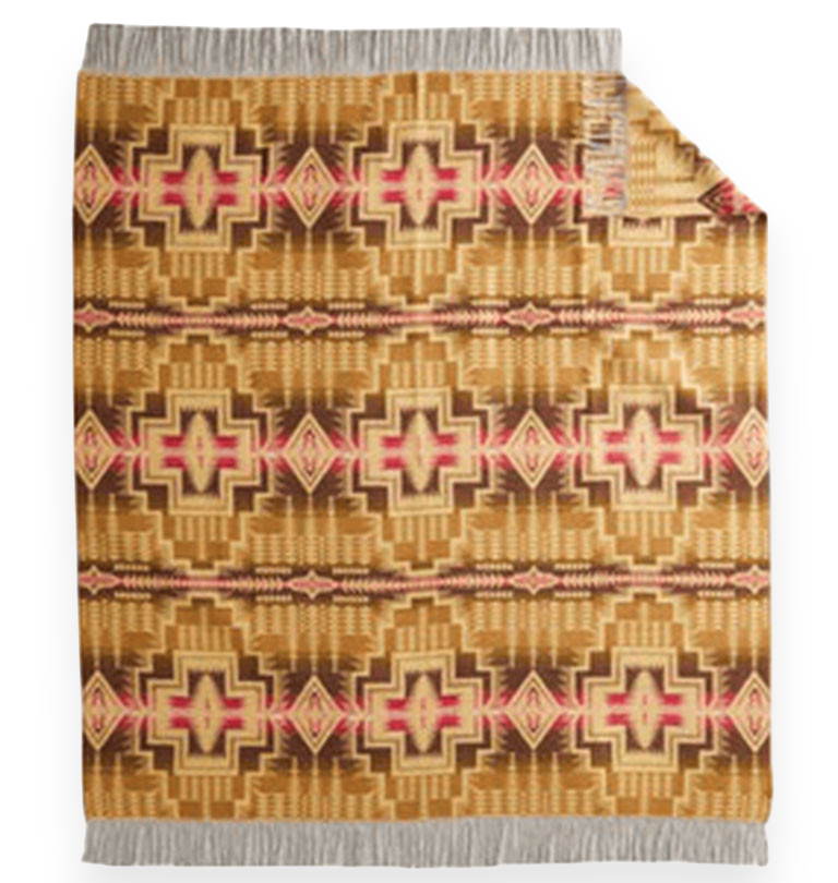 Pendleton - Harding Star Fringed Throw - Bronze