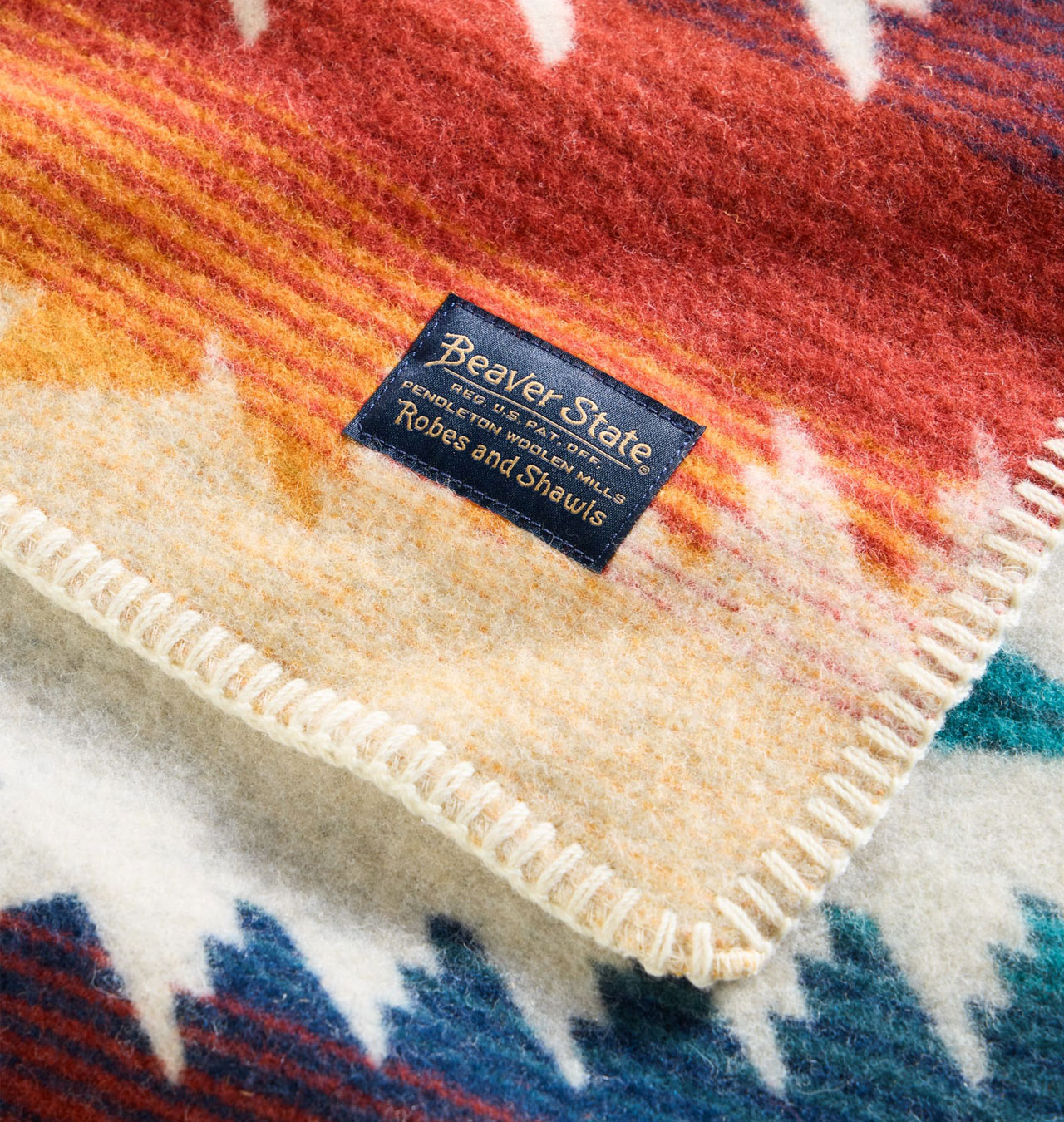 Pendleton Jacquard Napped Wool Blanket Sunset Pass