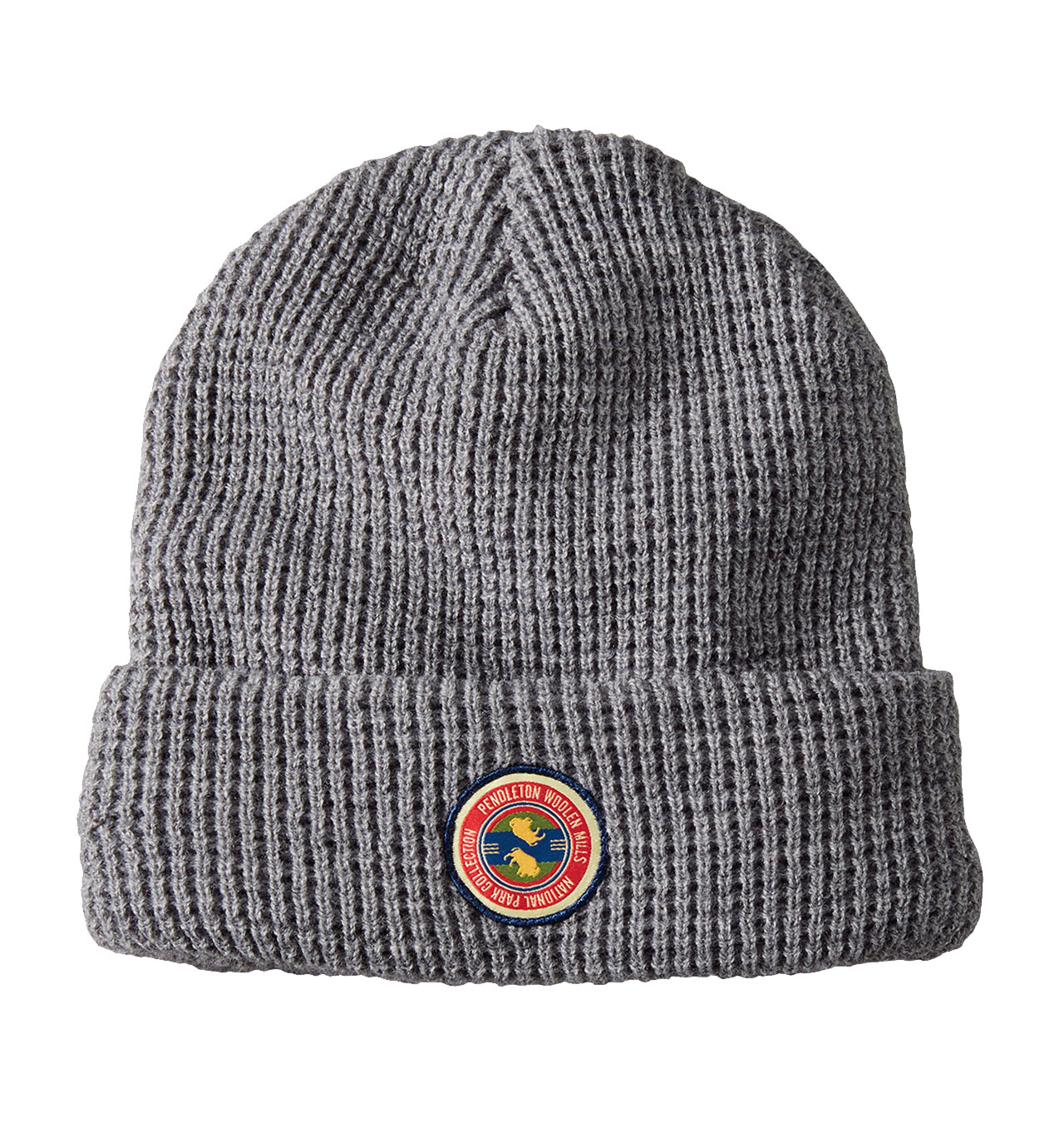 Pendleton - National Park Patch Waffle Beanie - Light Grey Heather