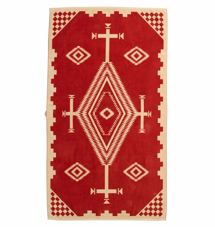 Pendleton - Oversized Jacquard Spa Towel - Los Ojos Coral