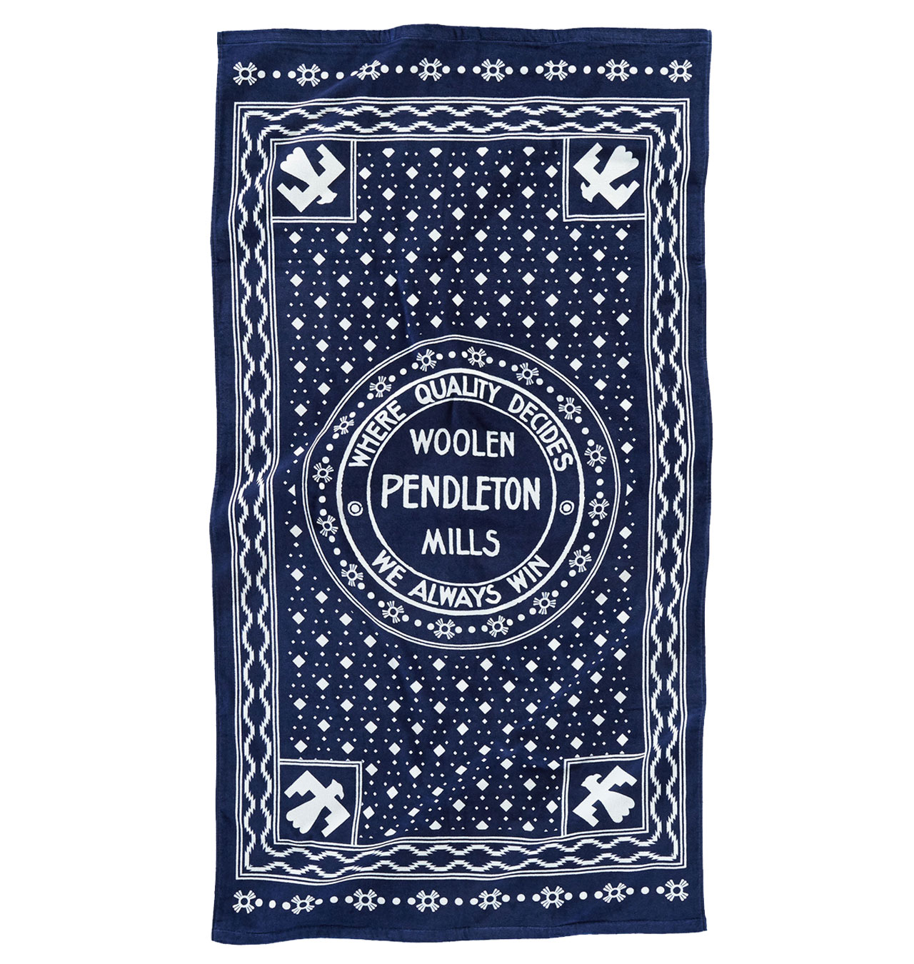 Pendleton---Printed-Beach-Towel---Navy