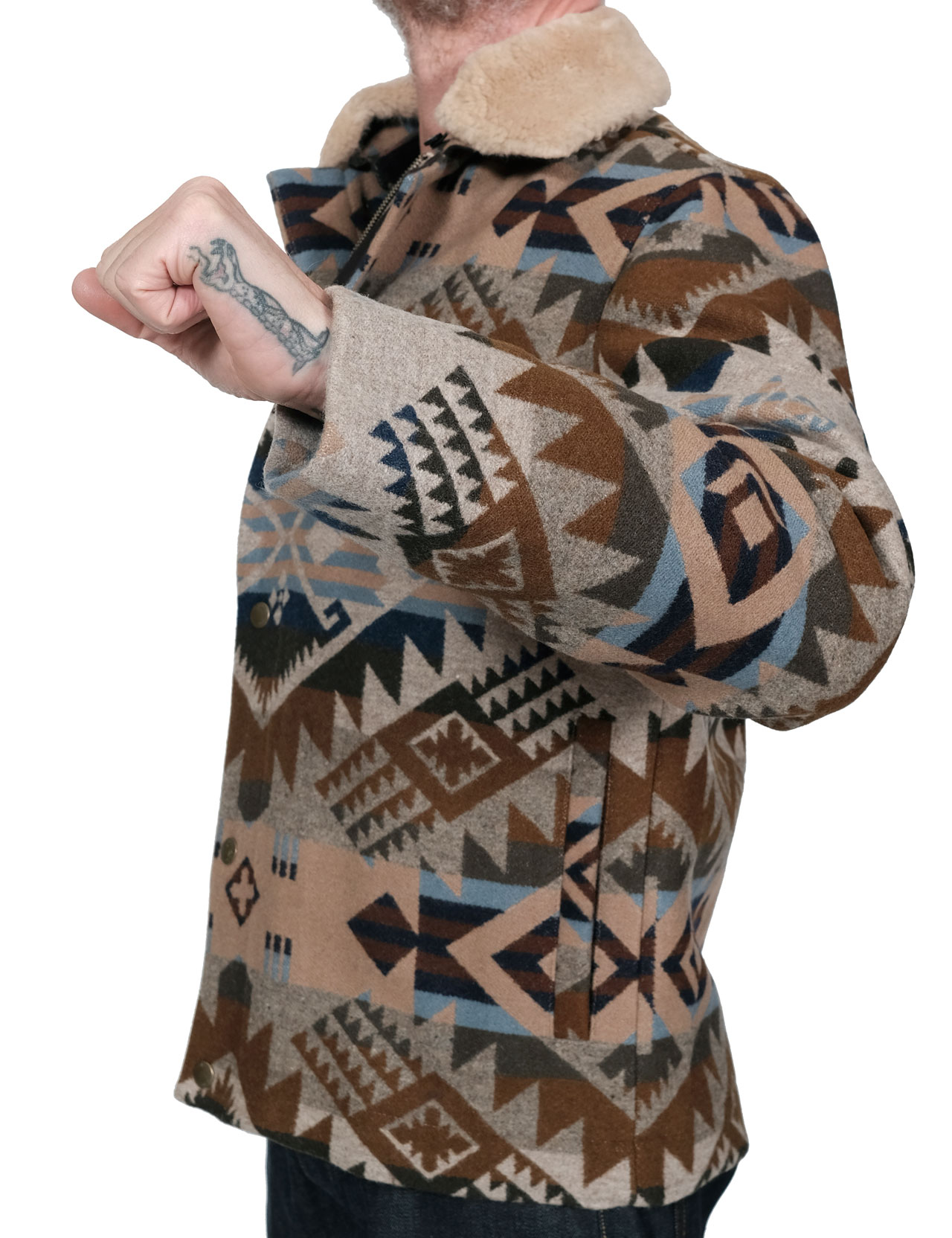 Pendleton Silverton Shearling Blanket Coat Taupe Journey West Pendleton Silverton Shearling Blanket Coat Taupe Journey West