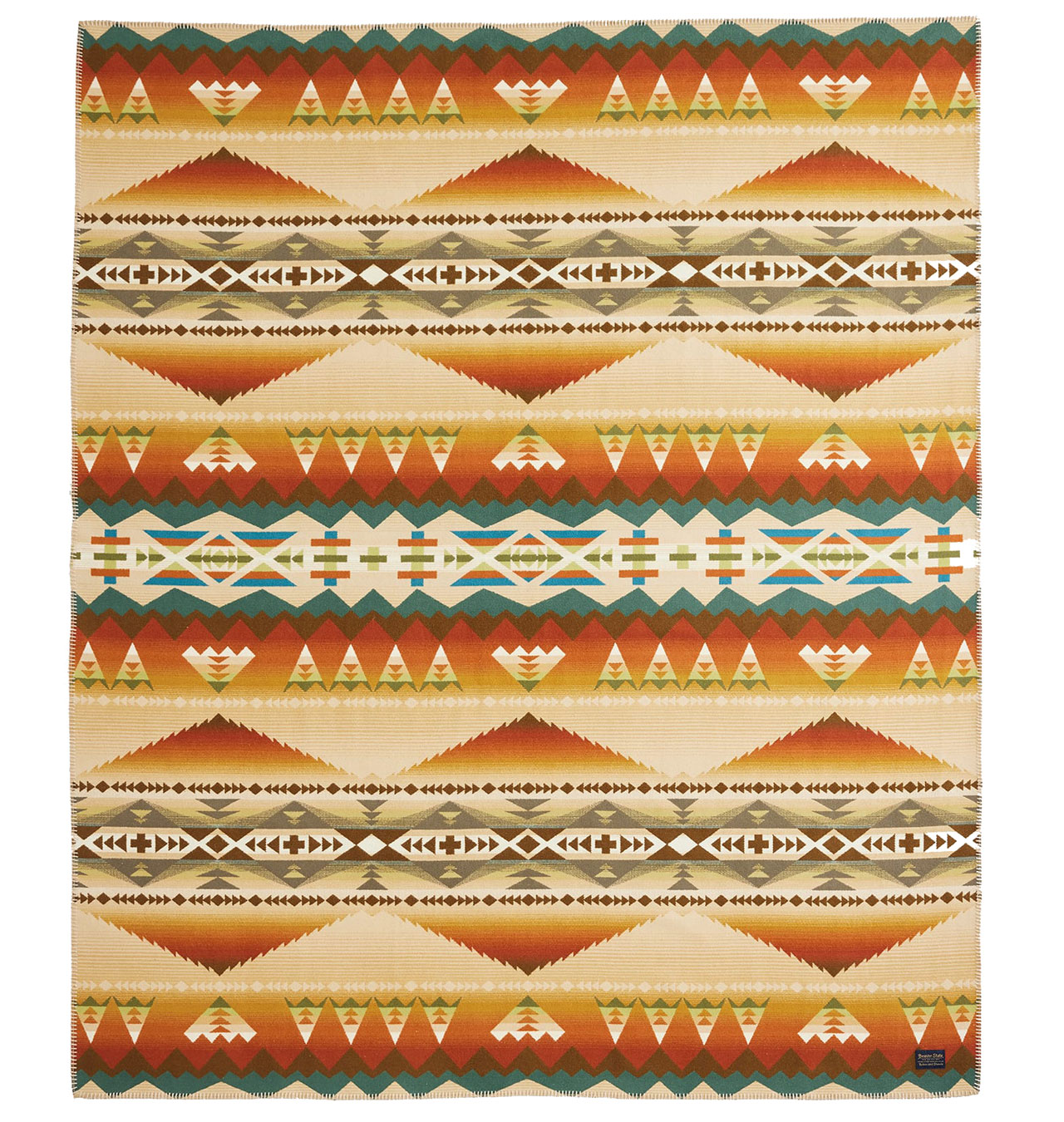 Pendleton - Solstice Canyon Jacquard Wool Blanket - Tan