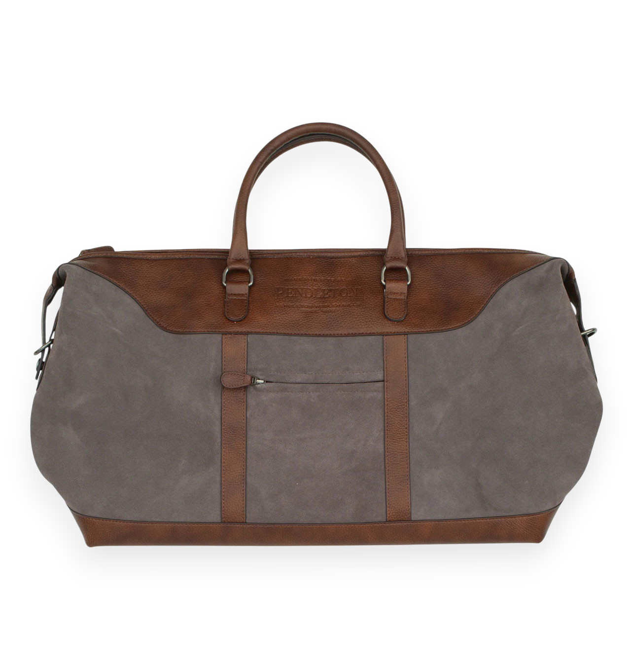 Pendleton---Suede-Weekend-Bag---Brown