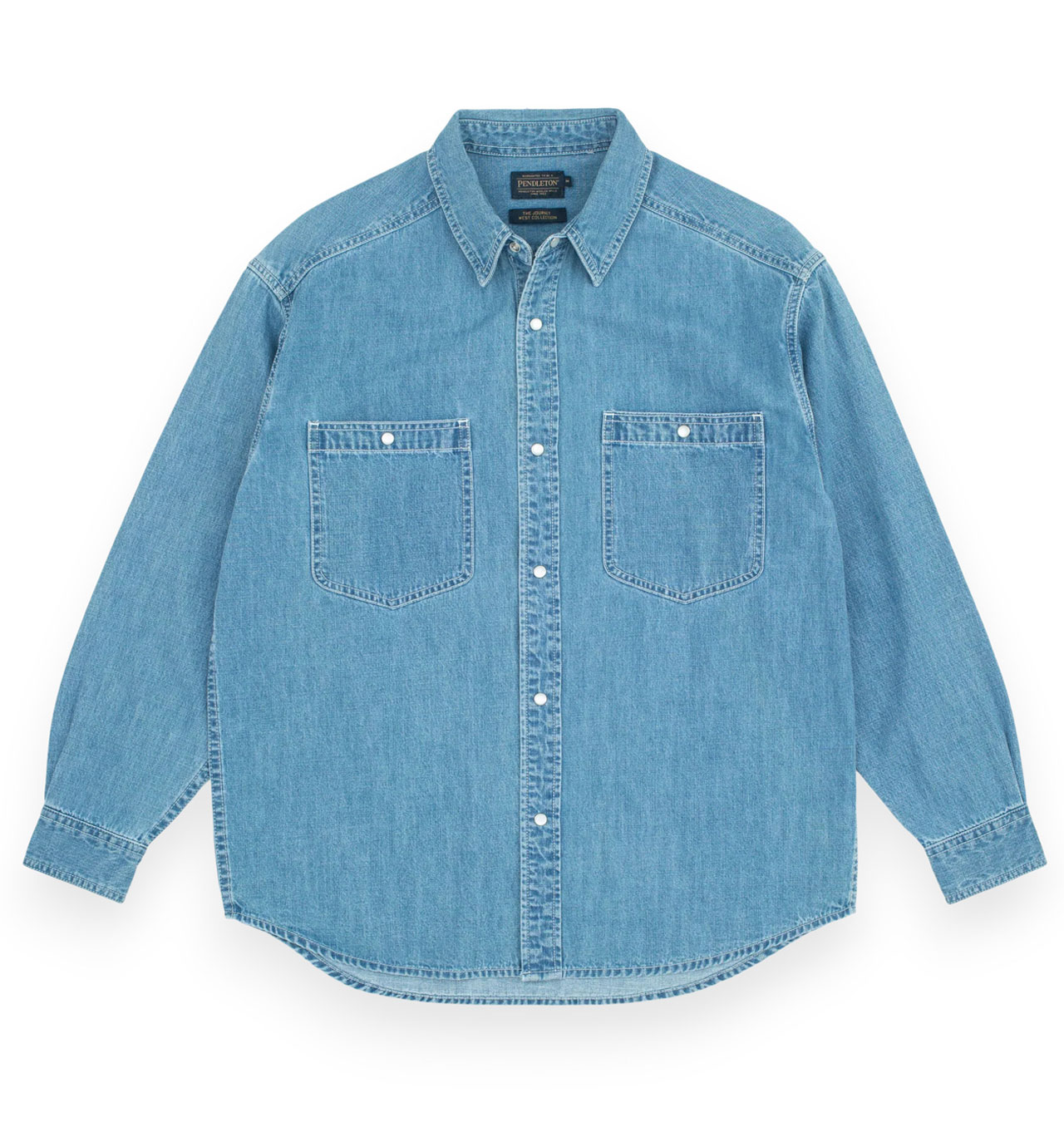 Pendleton---Western-Denim-Work-Shirt---Stone-Washed-Blue1