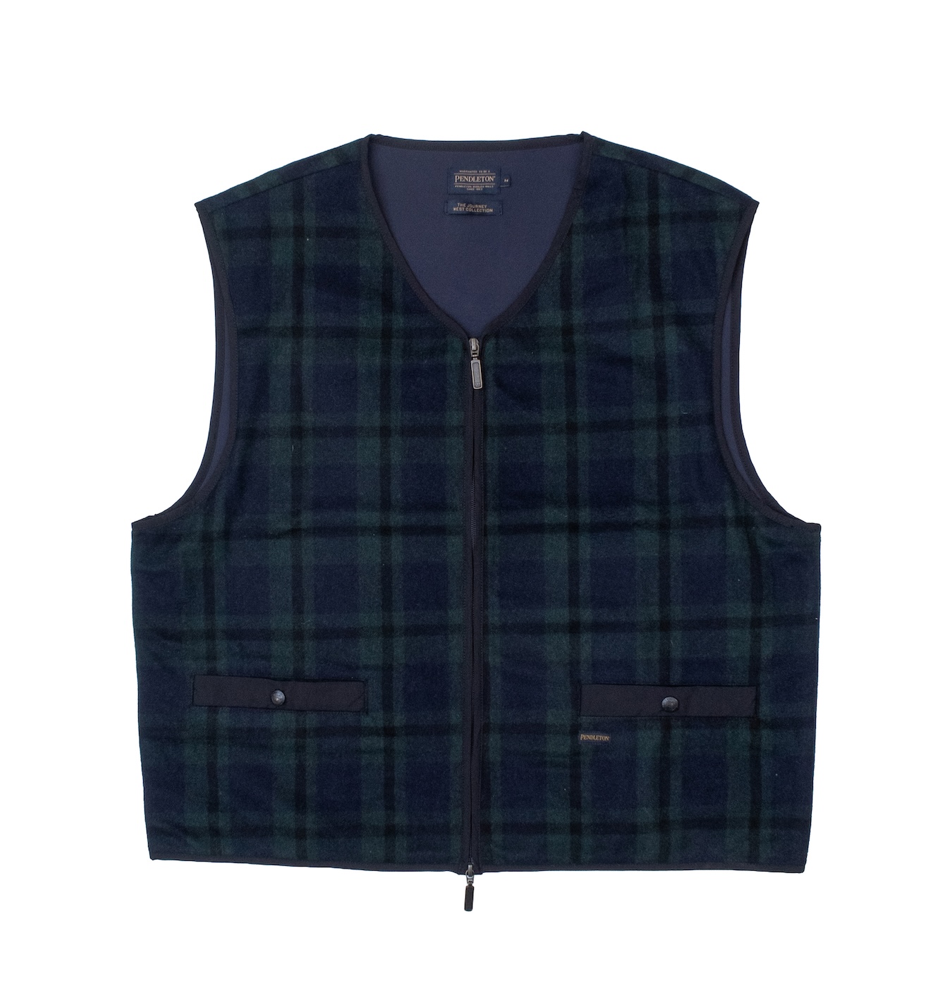 Pendleton---Wool-Zip-Vest---Black-Watch-1