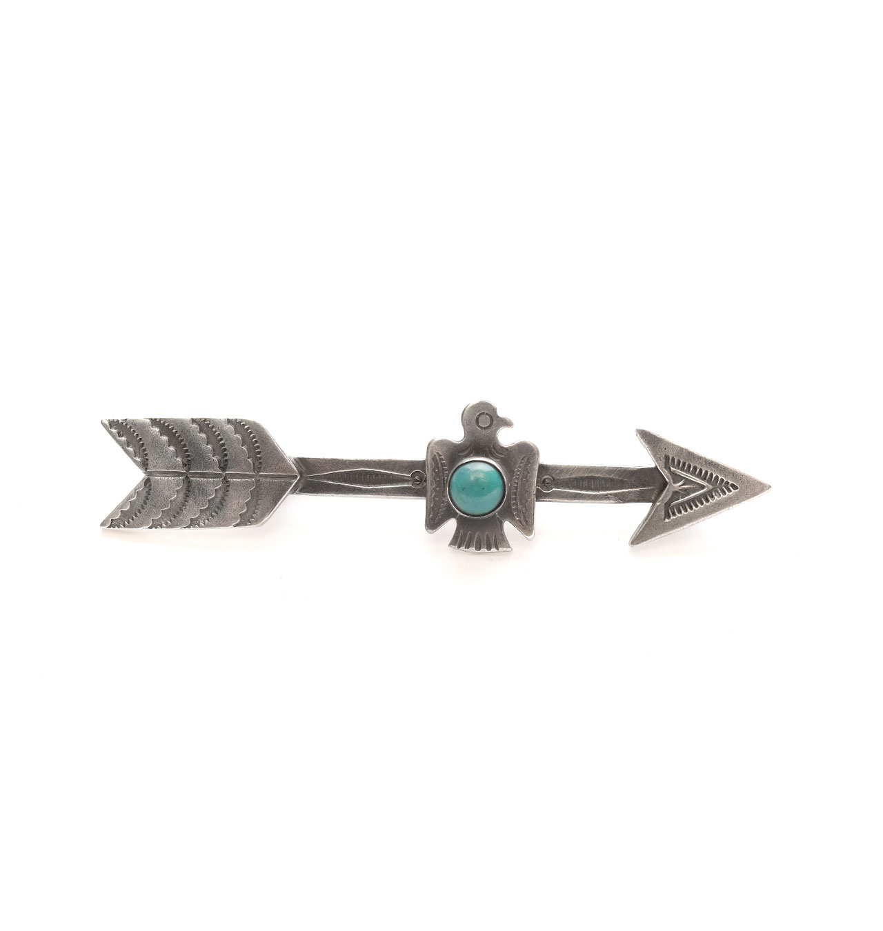 Red-Rabbit---Classic-Arrow-Pin-with-Bird-and-Turquoise