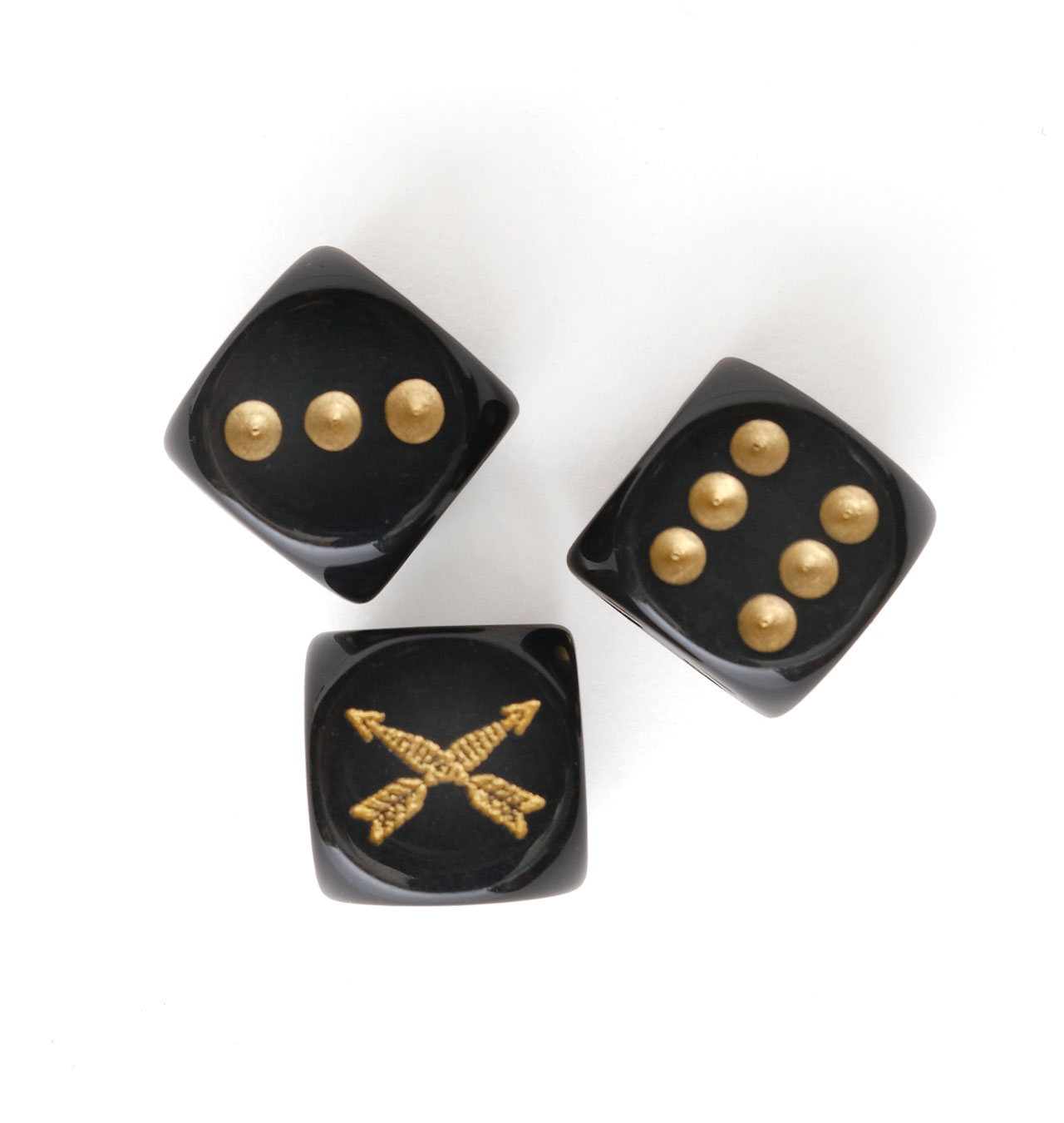 Red Rabbit - RR Crossed Arrow Dice - Black
