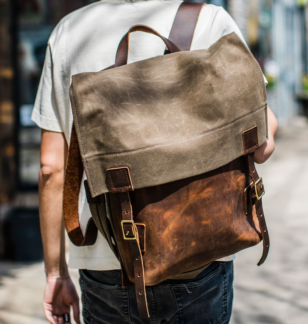 Red Wing - 95068 Wacouta Backpack - Tan Waxed Canvas/Copper Rough & To