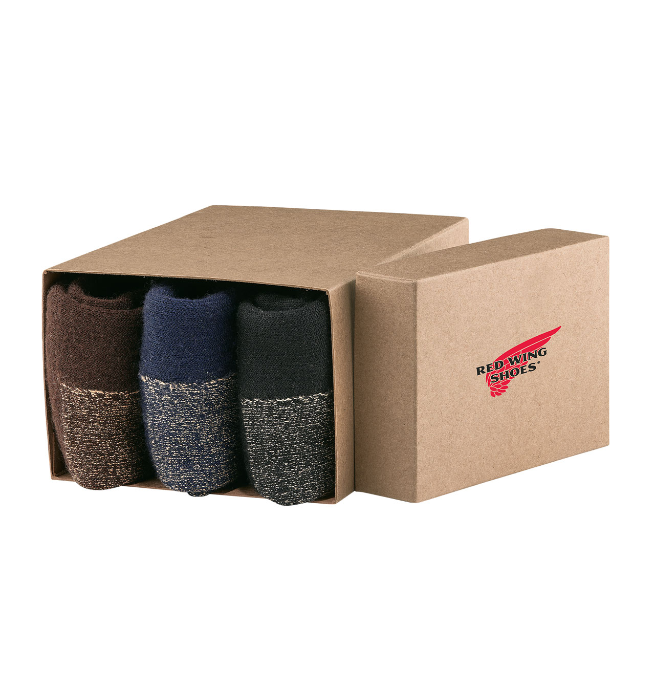 Red Wing - Deep Toe Capped Wool Socks 3-Pack - Multi