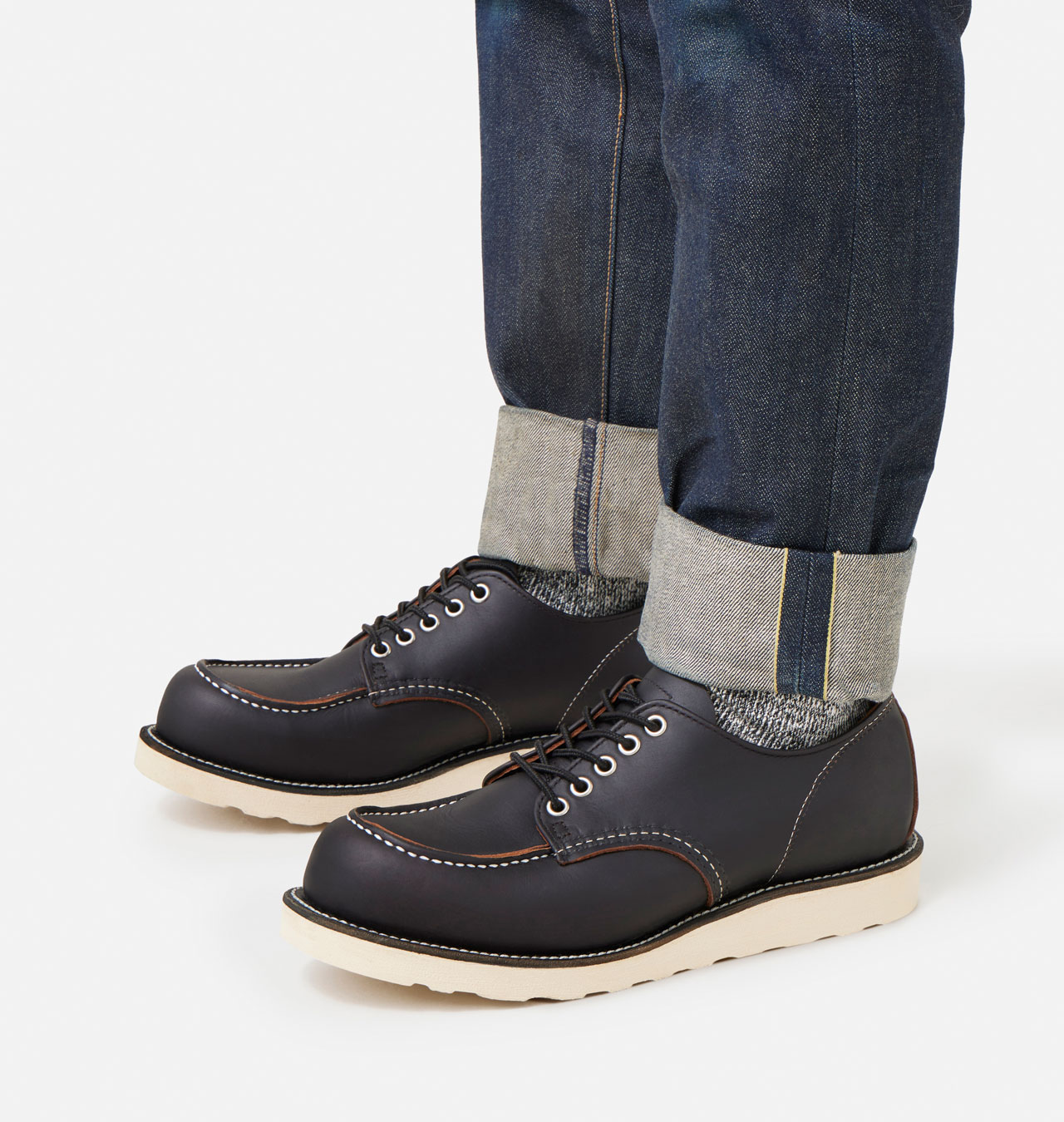 Red Wing Shoes 8090 Shop Moc Oxford Shoe Black Prairie