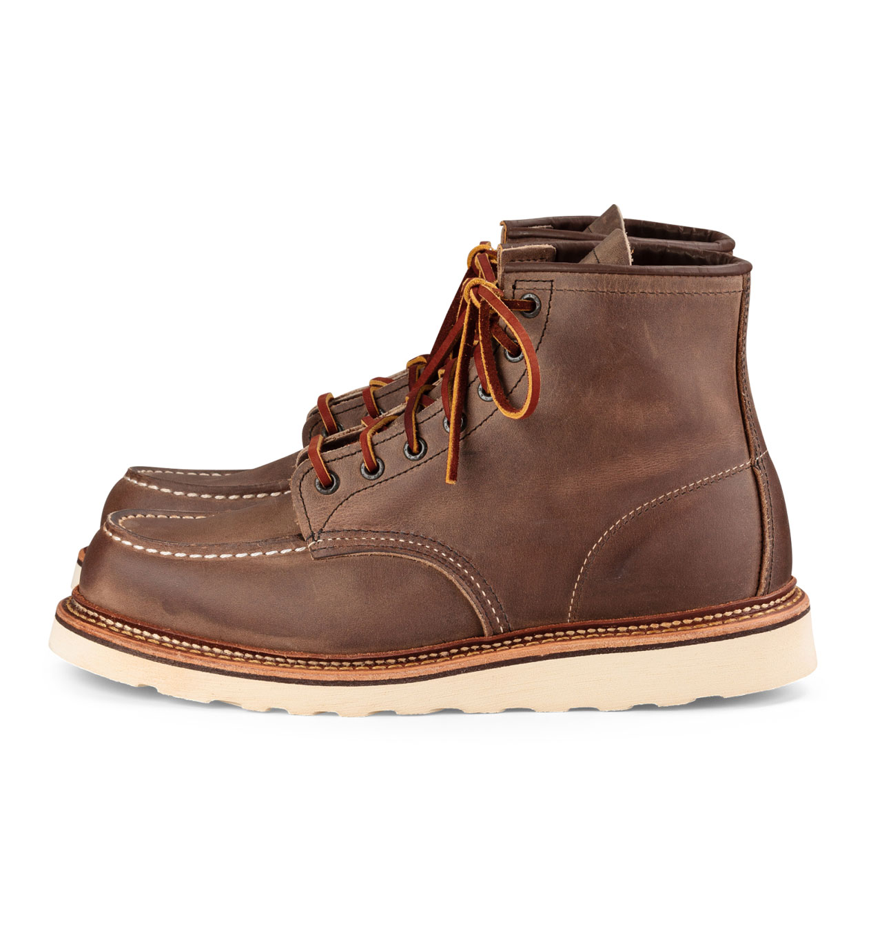red wing moc toe concrete rough and tough