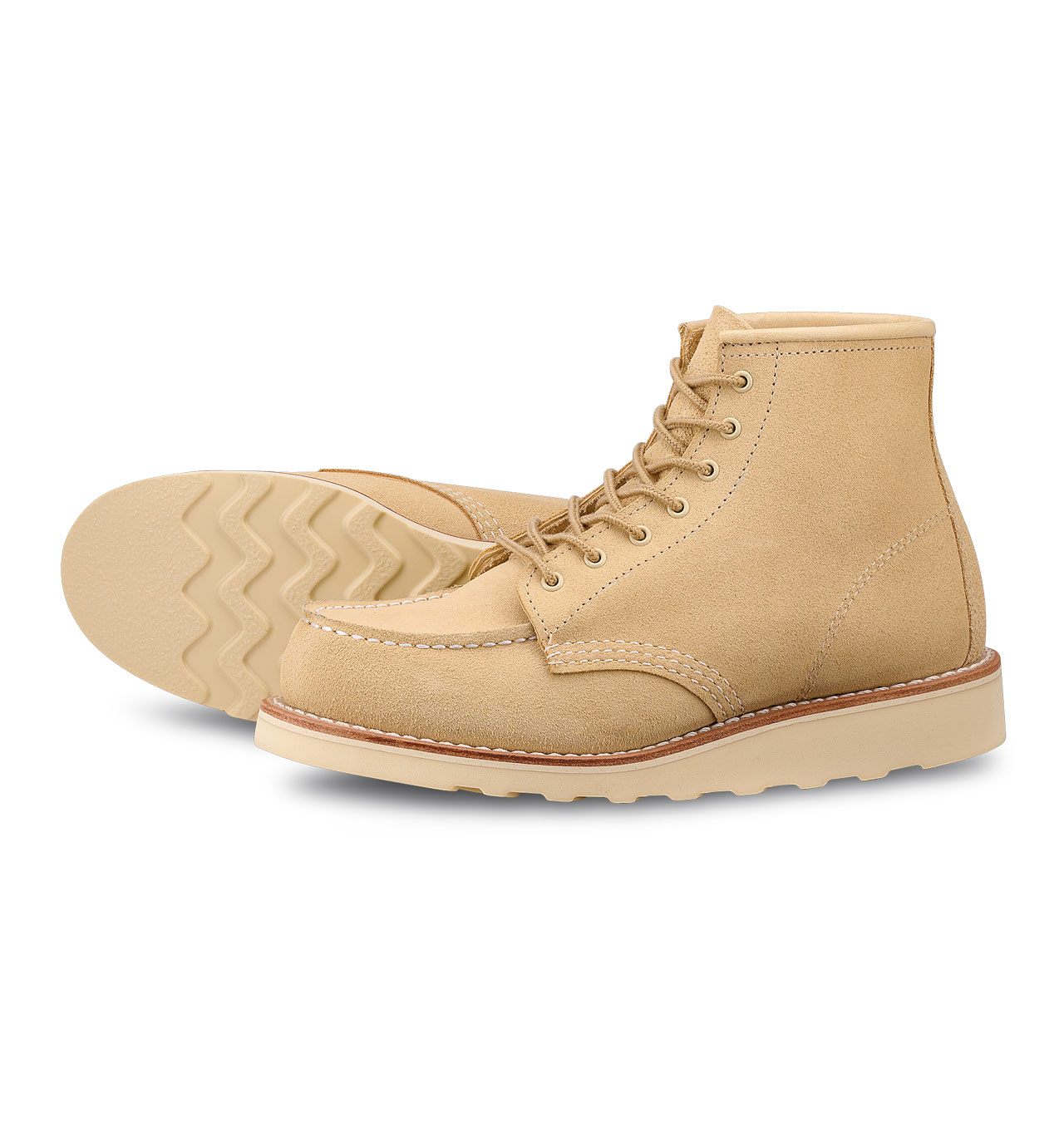 Red Wing Shoes Woman 3328 6-Inch Moc Toe - Cream Abilene Leather
