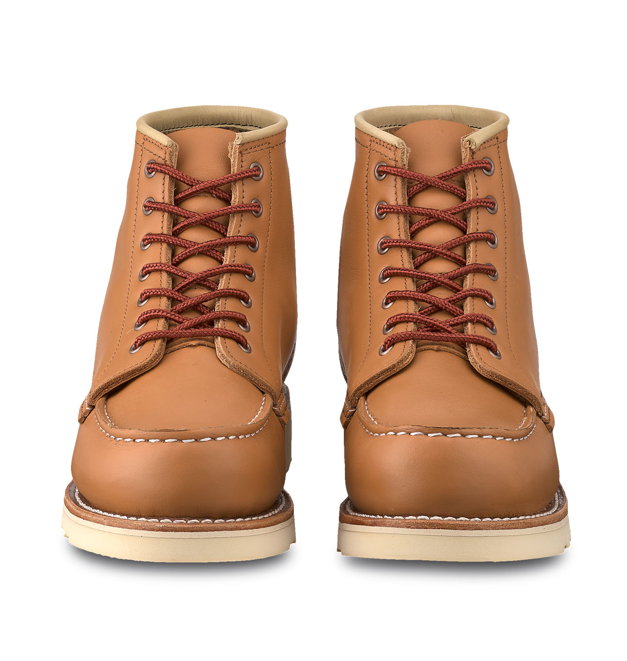 red wing moc toe tan