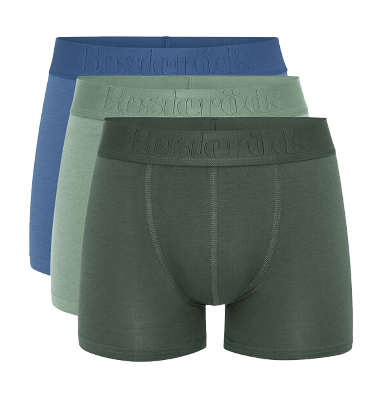 Resteröds - Boxer Bamboo 3-Pack - Blue/Greens