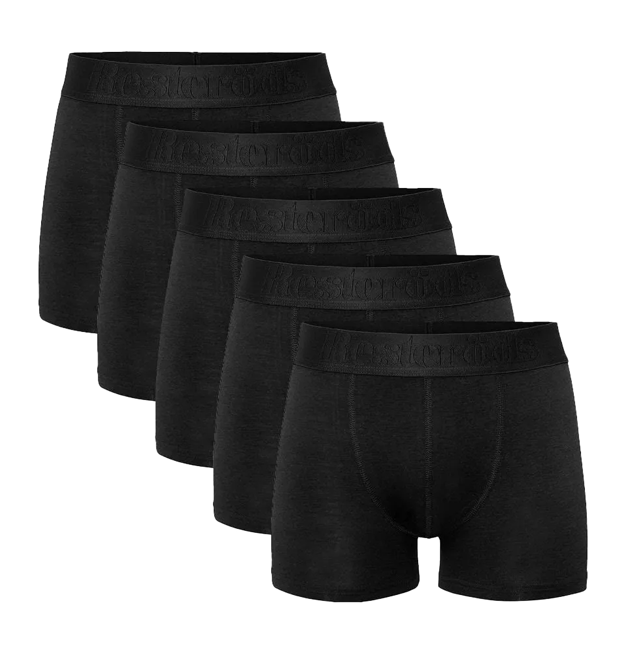 Resteröds - Boxer Organic Cotton 5-pack Regular Leg - Black