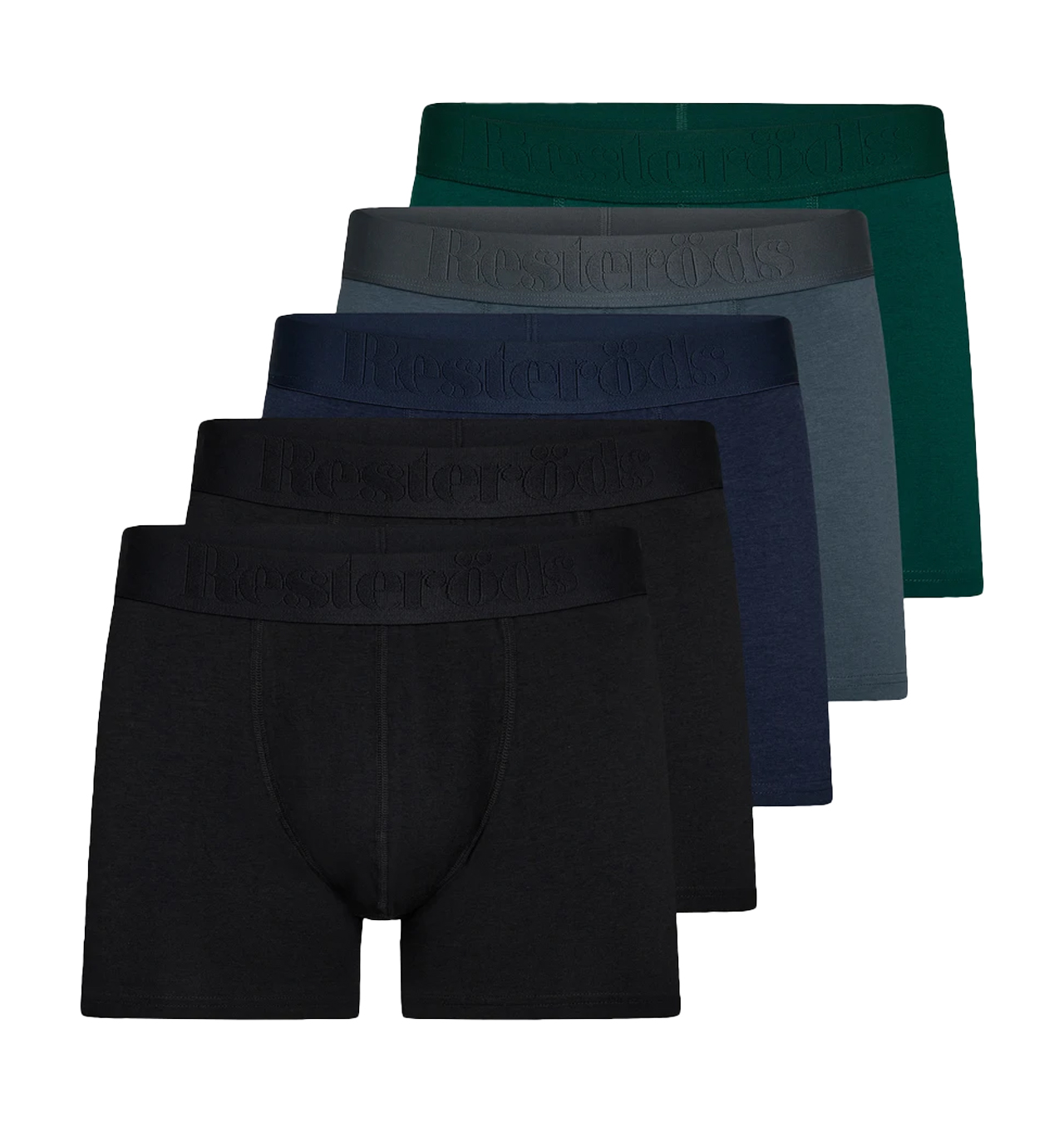 Resterods---Gunnar-Bamboo-5-pack-Underwear---Green-Black-Blue