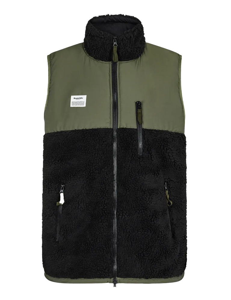 Resterods---Panel-Zip-Fleece-Vest---Army