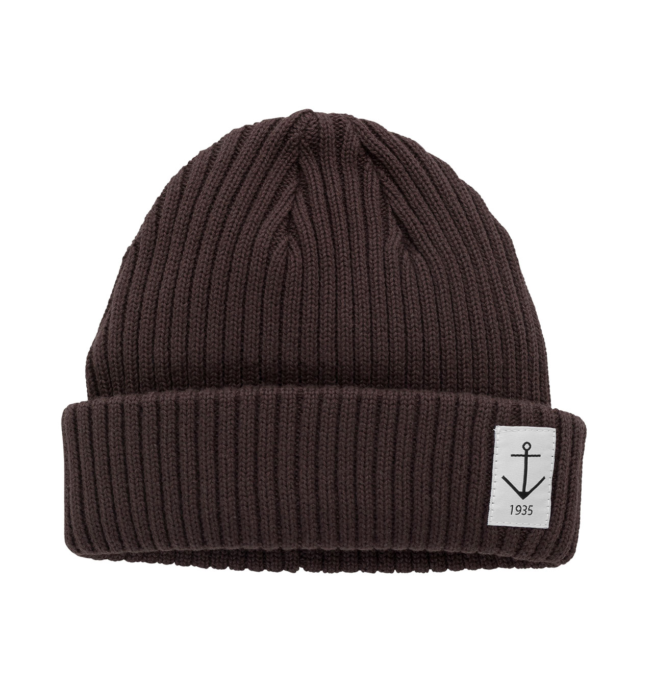 Resteröds - Smula Anchor Beanie - Black Coffée