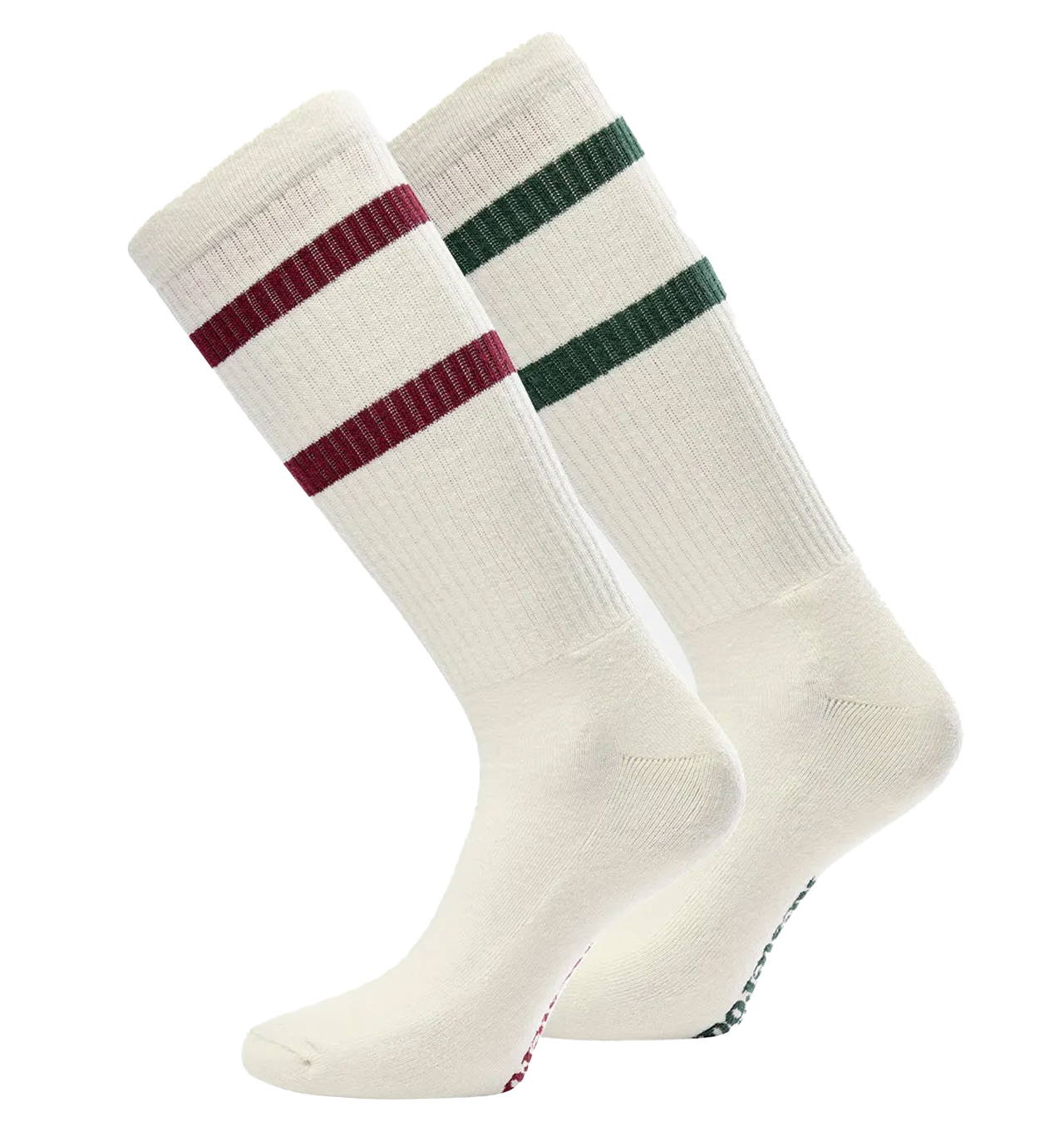Resterods---Tennis-Socks-2-pack---Ecru-Red-Green