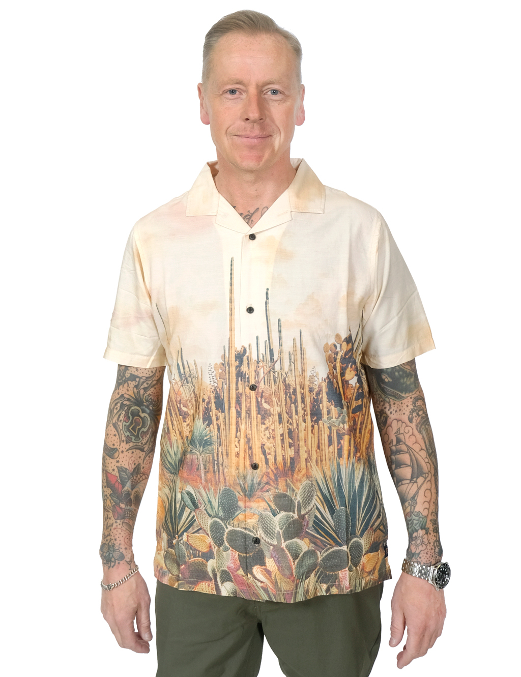 Roark - Desierta Gonzo Button Up Shirt - Clear Cactus