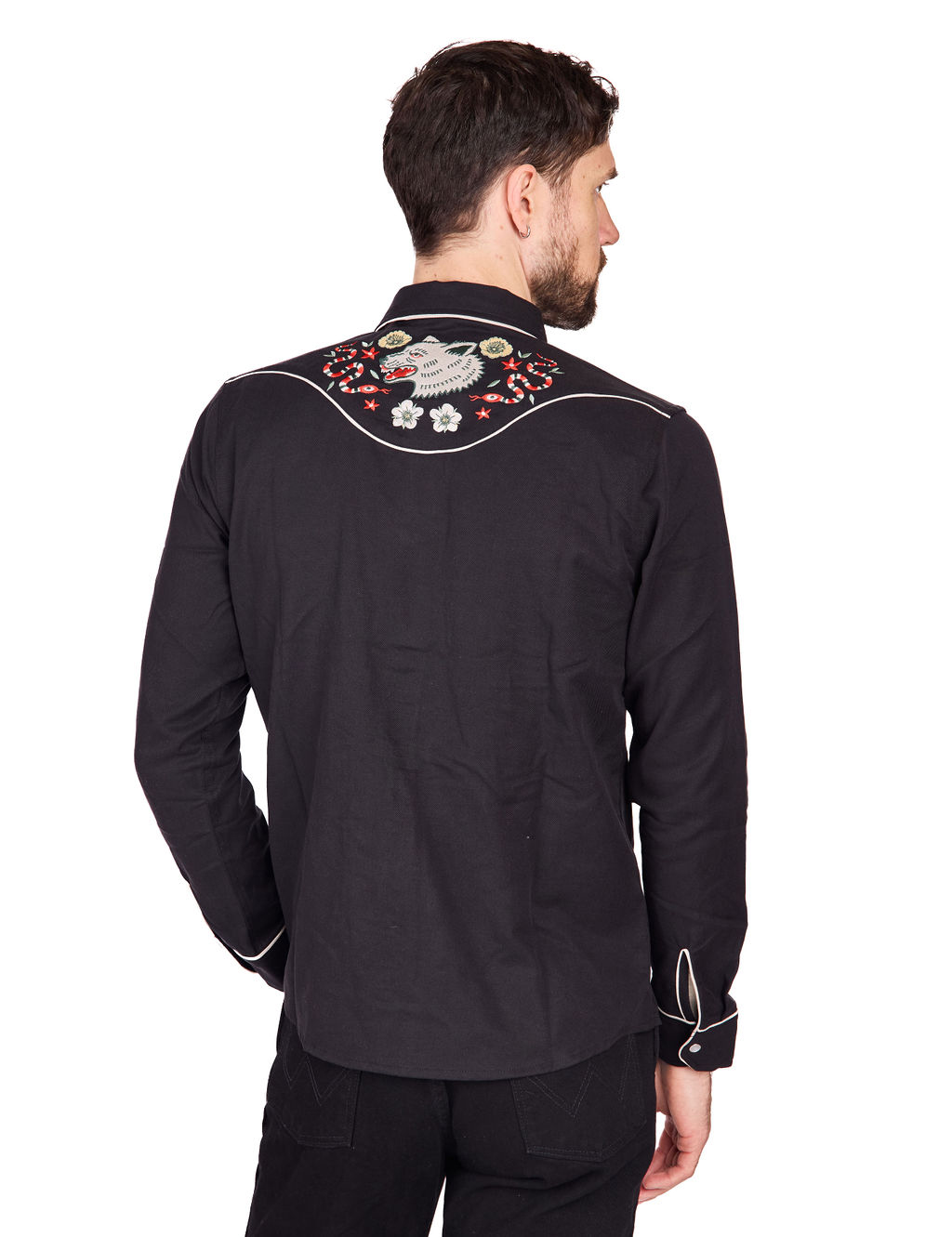 Roark - The Lone Wolf Long Sleeve Button Up Shirt - Black