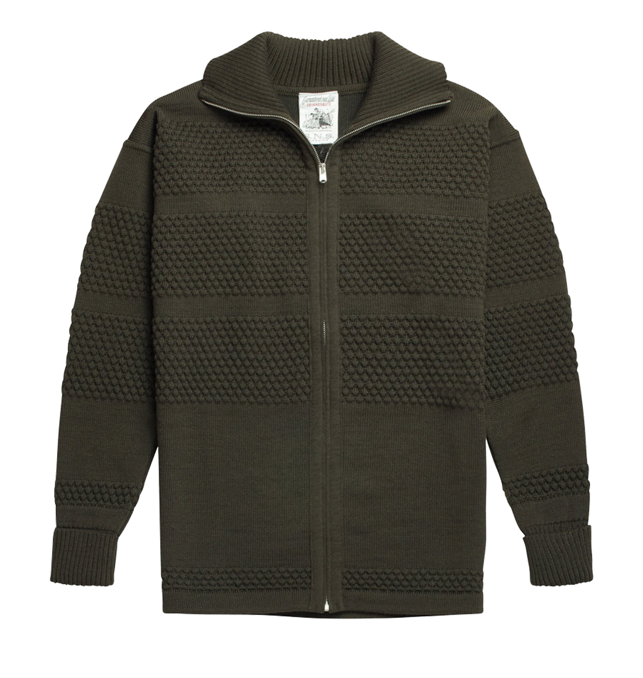 S.N.S.-Herning---Fisherman-Full-Zip---Deep-Bronze-Green1