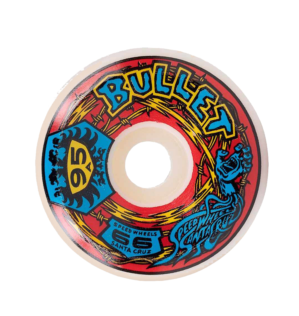 Santa Cruz - Bullet 66 Speedwheels 95a reissue Skate Wheels - 66mm