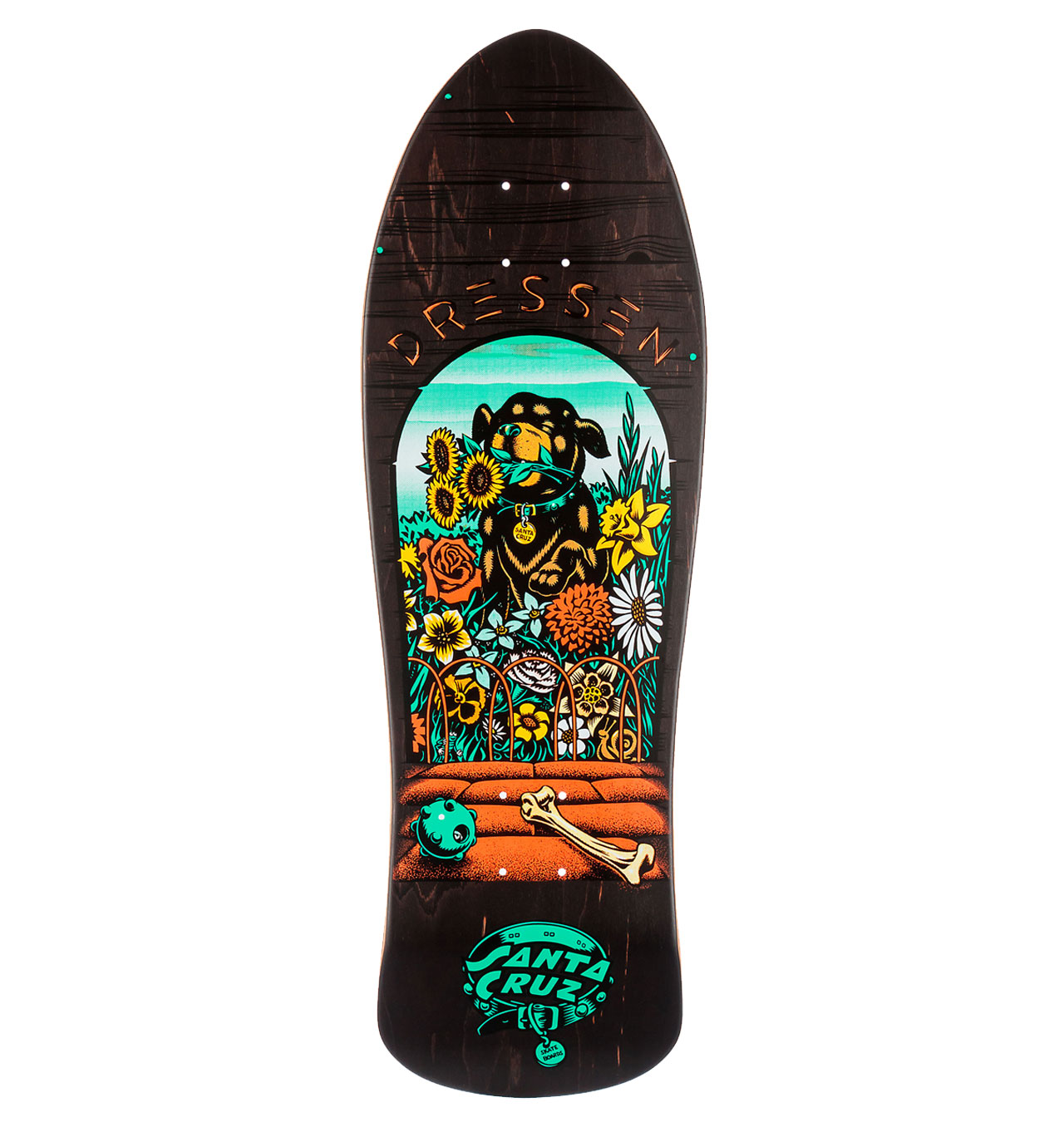 Santa Cruz - Dressen Pup Reissue Deck (natural black) 9.5´ 