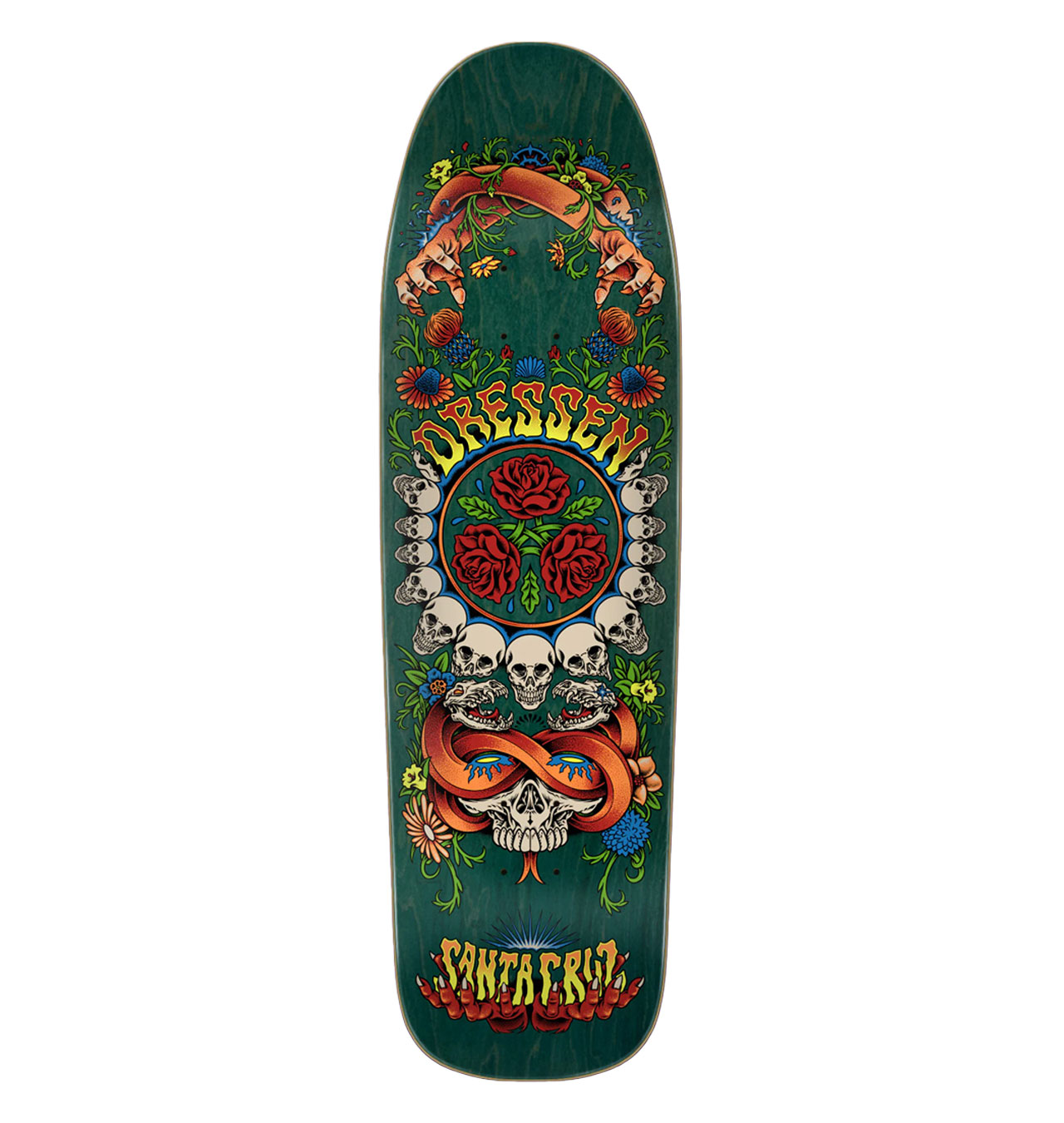 Santa Cruz - Dressen Rose Crew Three Shaped Skateboard Deck - 9.31´