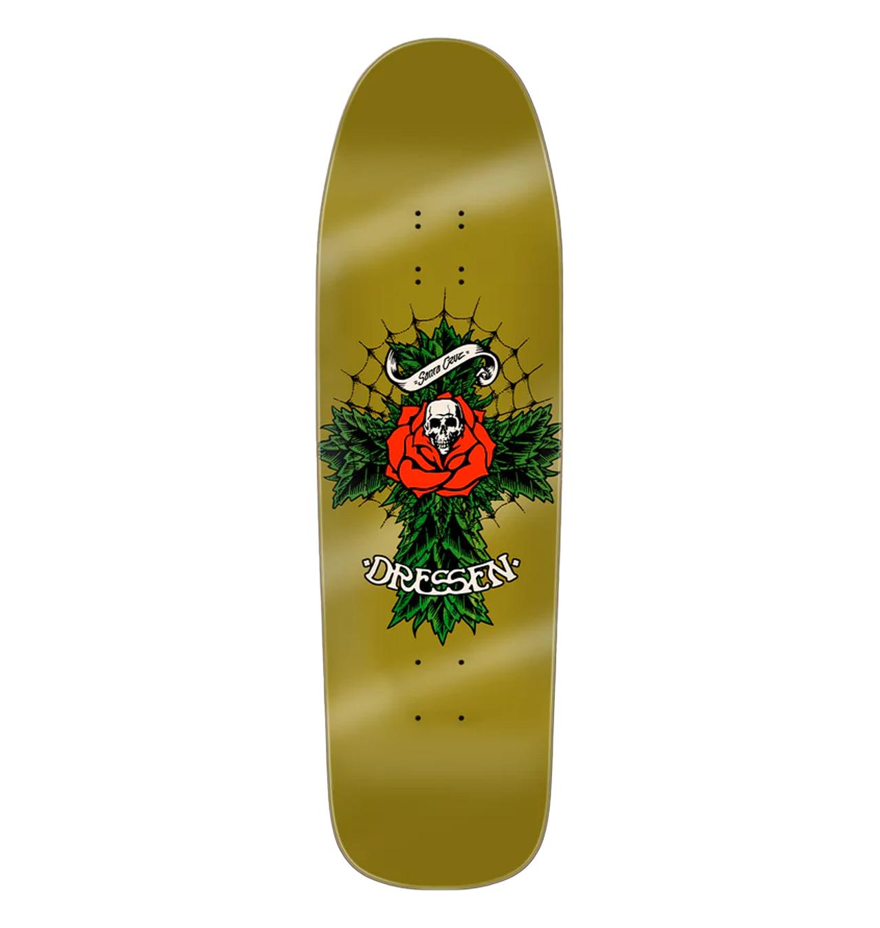 Santa Cruz - Dressen Rose Cross Two Shaped Skateboard Deck - 9.30´´