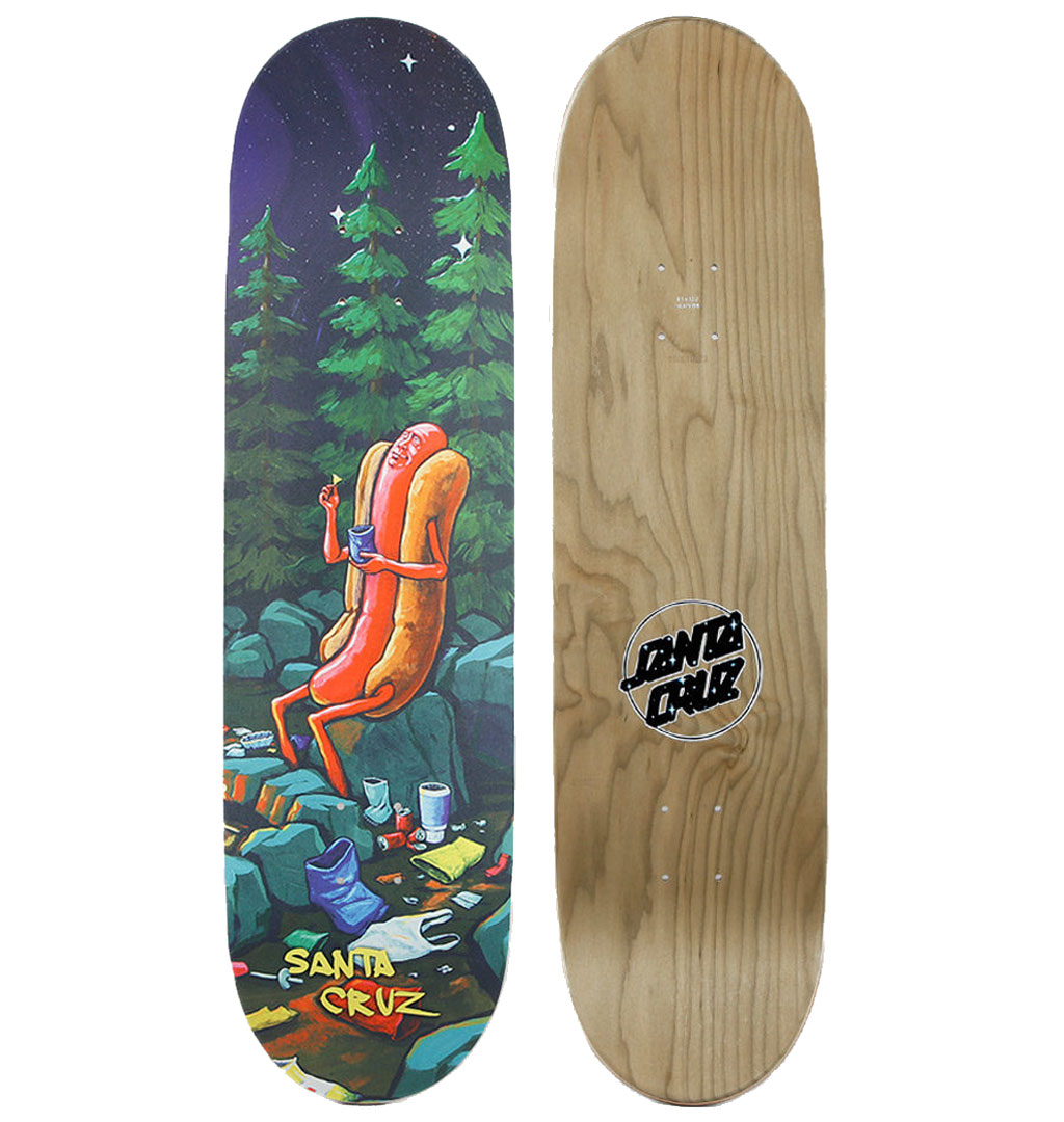 Santa Cruz - Hot Dog Campout Everslick Skateboard Deck 8.5´´ 