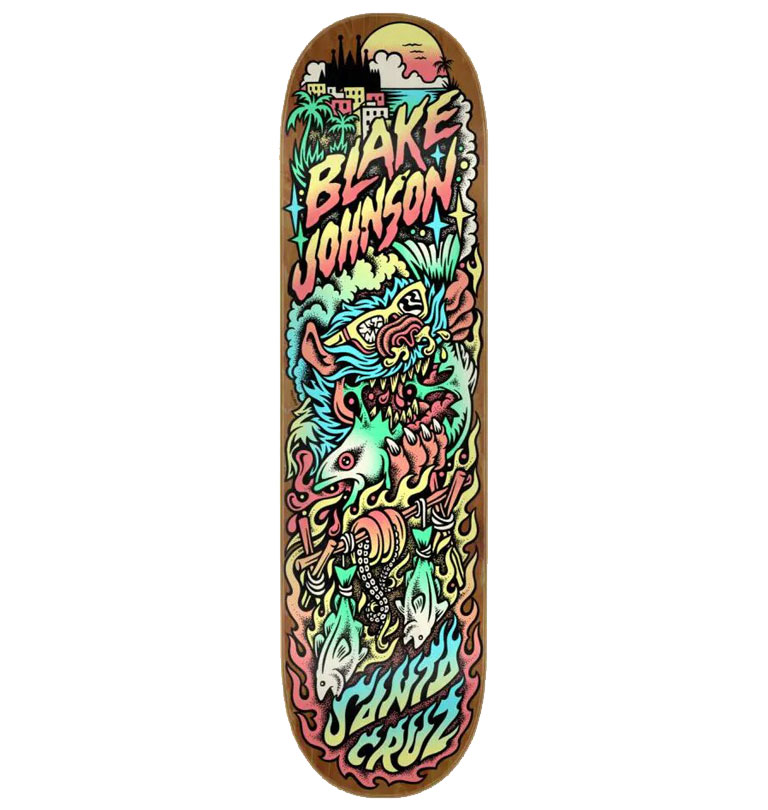 Santa-Cruz---Johnson-Beach-Wolf-Two-Skateboard-Deck---8.375-1